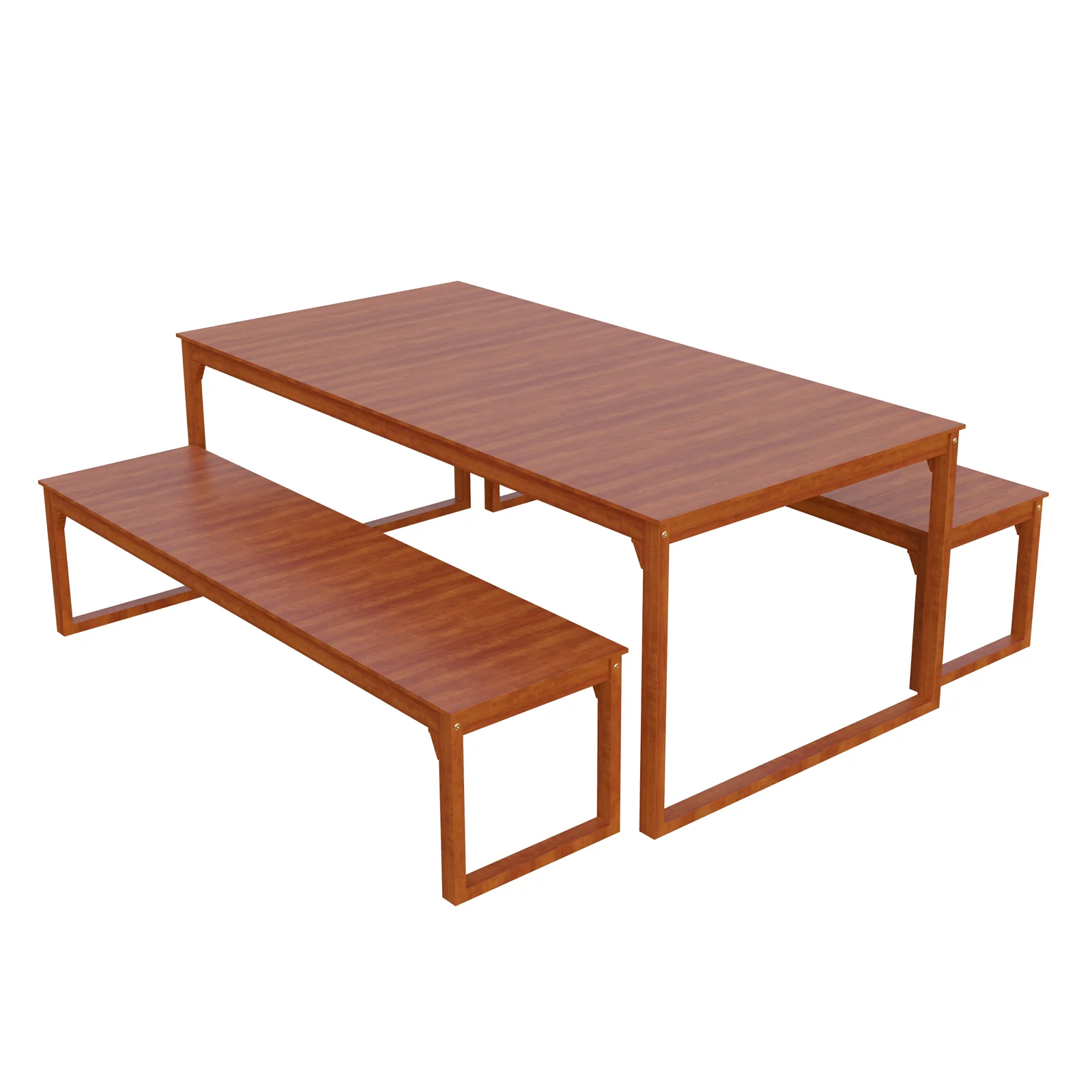 Trinity 8 Seater Hardwood Outdoor Dining Bench Set in Natural - Image 6