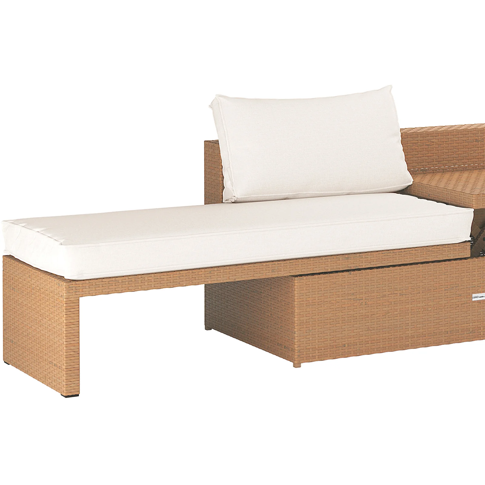 Tybee 4 Seater Rattan Outdoor Sofa Set in Cream White - Image 10