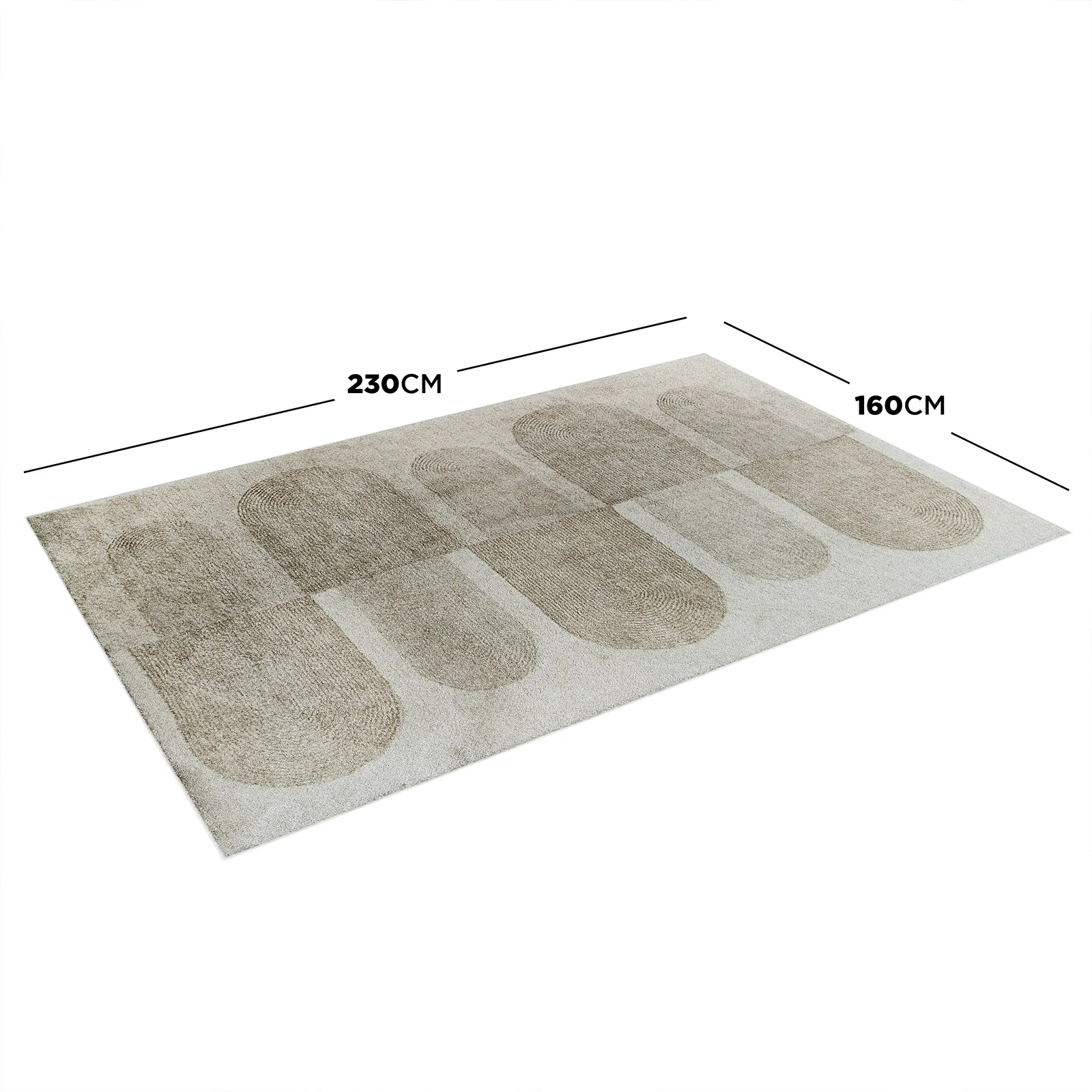 Tyche 160x230cm Soft Contemporary Printed Floor Rug - Image 3