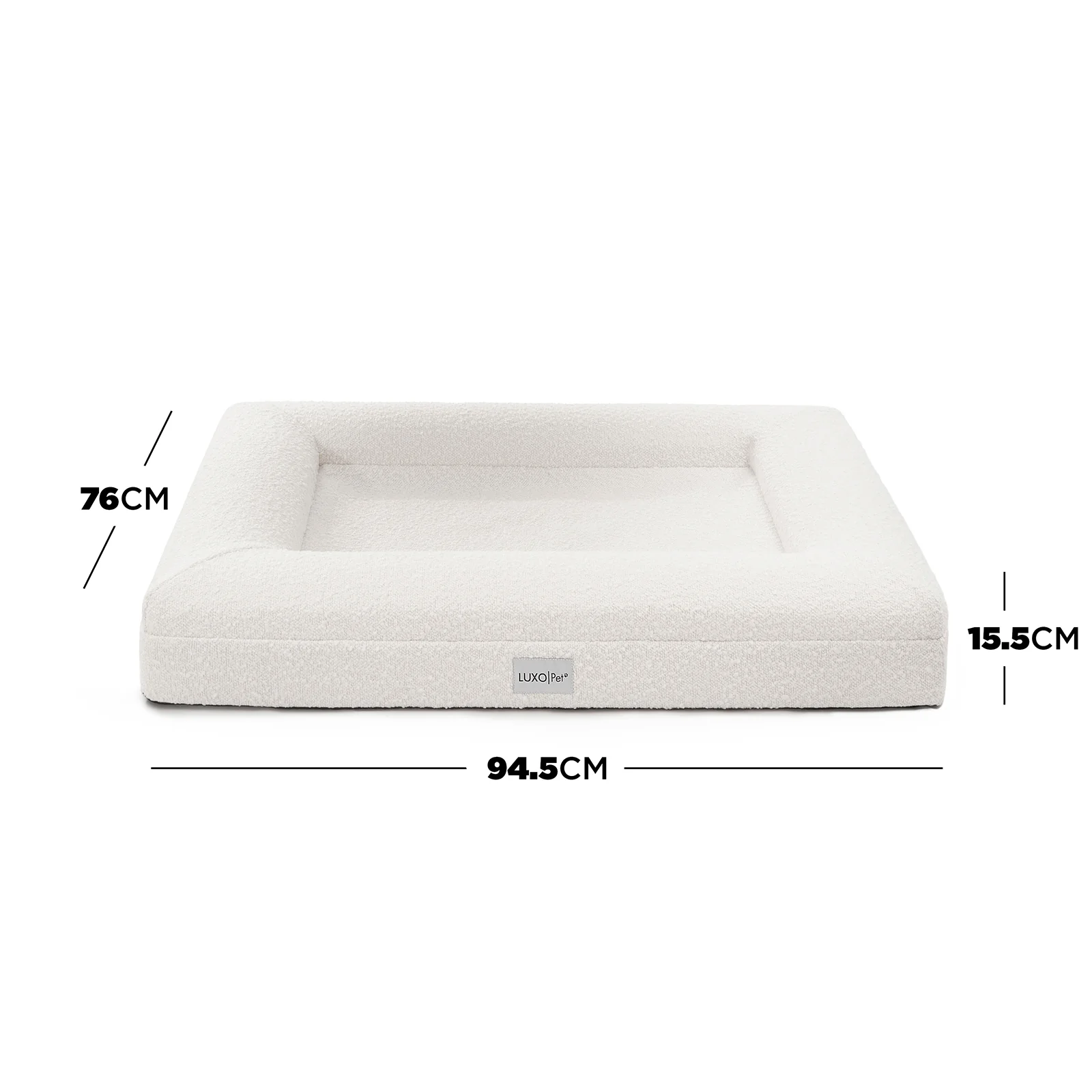 Tyro Medium Orthopedic Memory Foam Pet Bed in Light Beige - Image 7