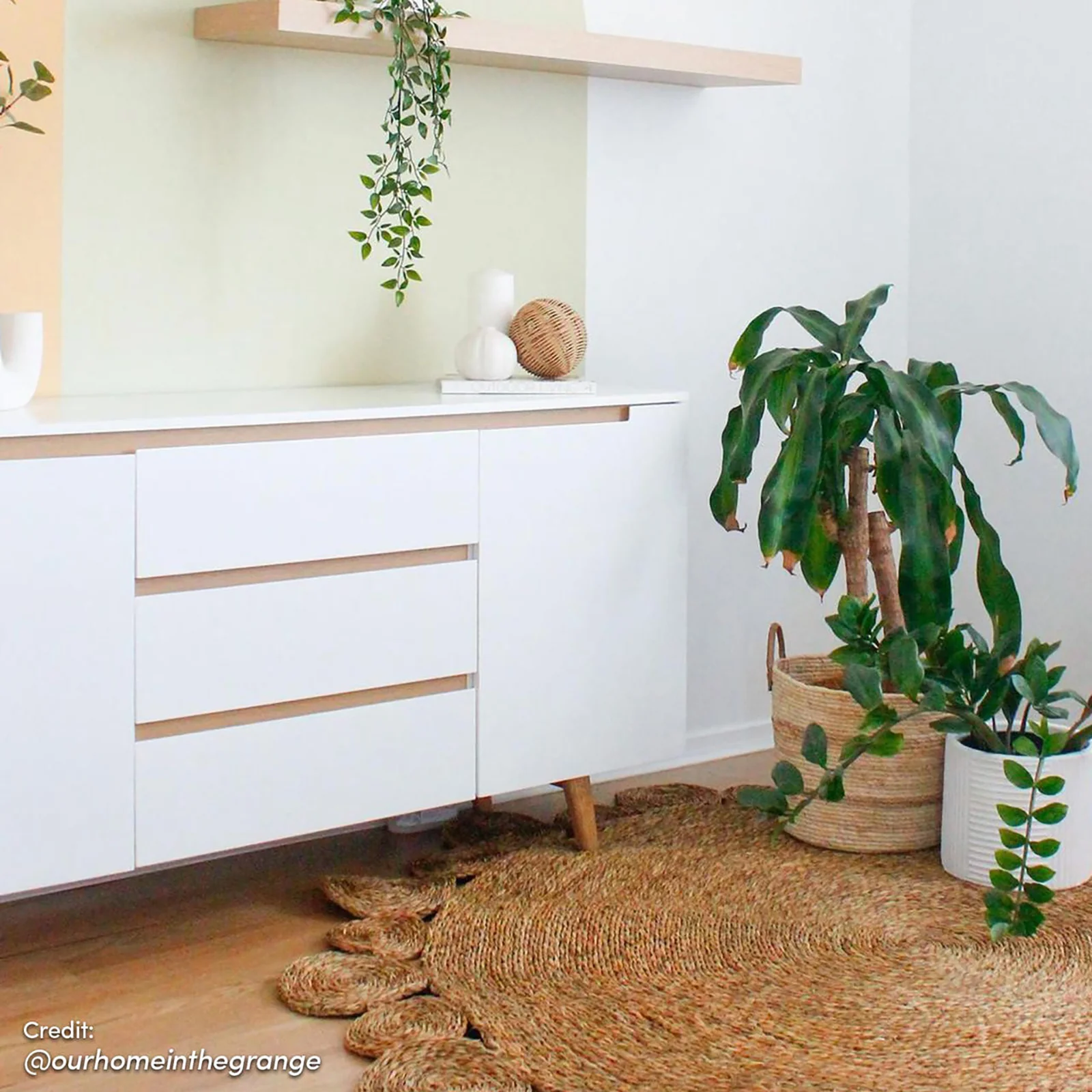 Una 180cm Round Textured Seagrass Indoor Rug in Natural - Image 4