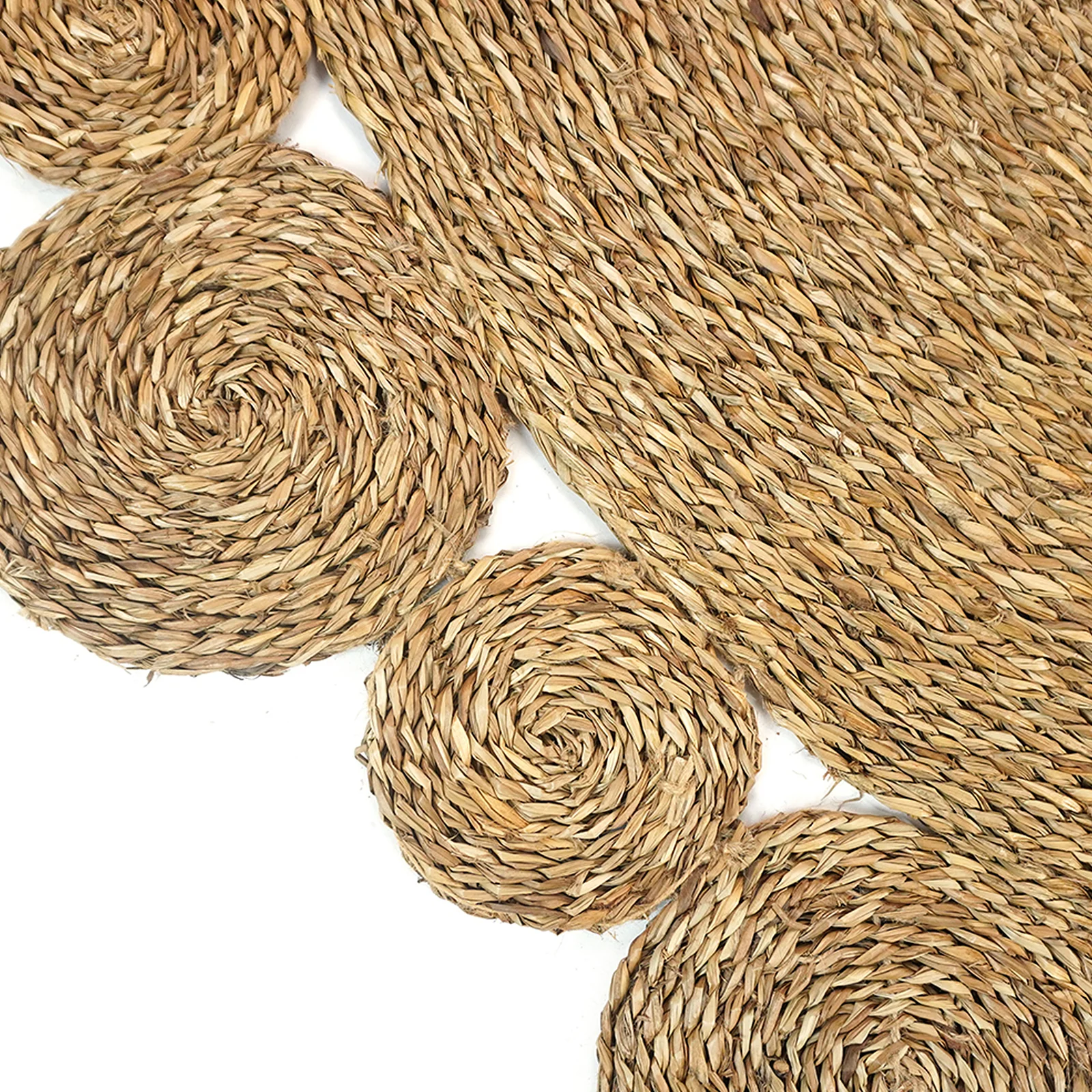 Una 180cm Round Textured Seagrass Indoor Rug in Natural - Image 7