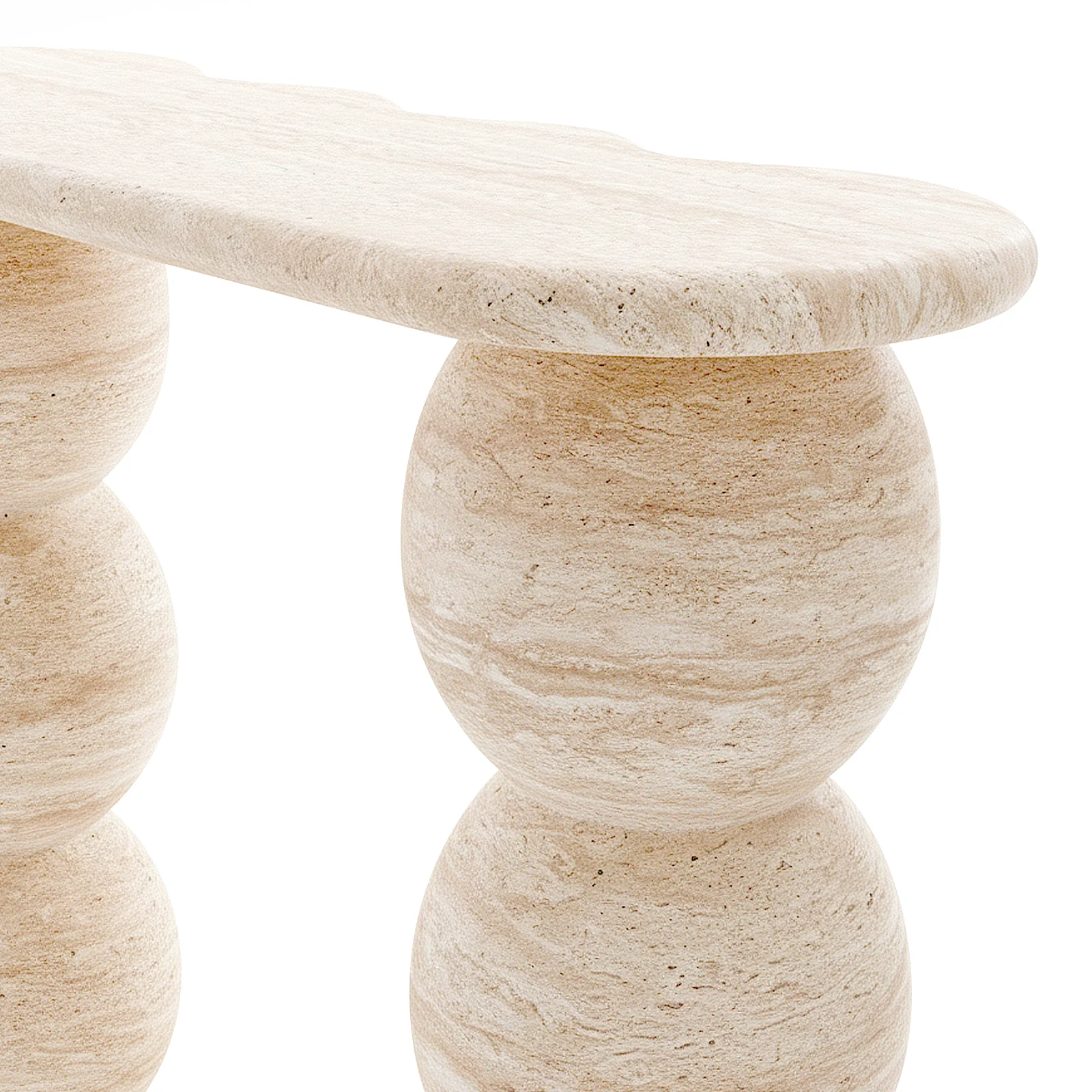 Valdor Signature Concrete Console Table in Travertine - Image 8