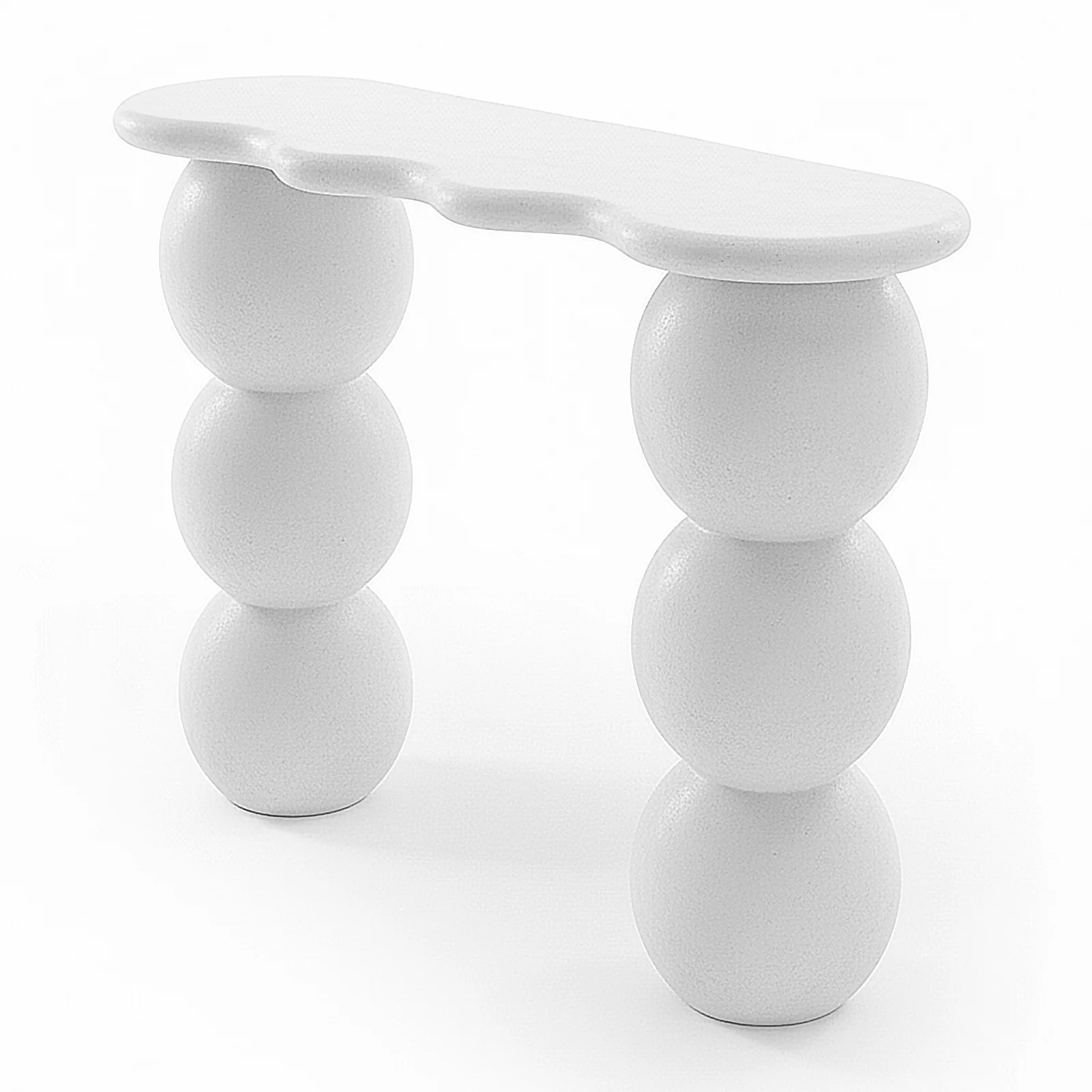 Valdor Signature Concrete Console Table in White - Image 4