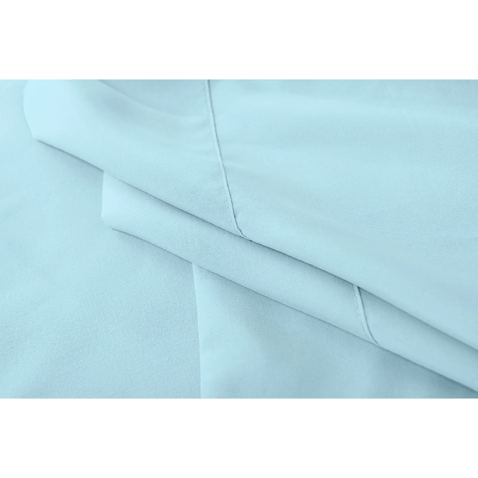 Valeria King 1000TC Ultra Soft Bed Sheet Set in Light Blue - Image 5