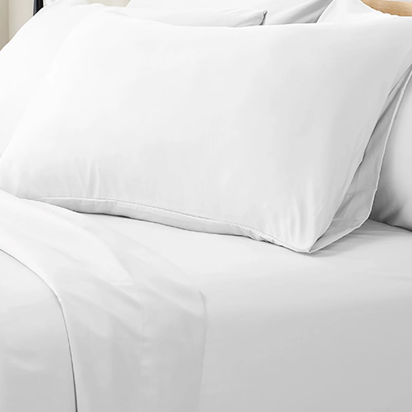 Valeria King Single 1000TC Ultra Soft Bed Sheet Set in White - Image 3