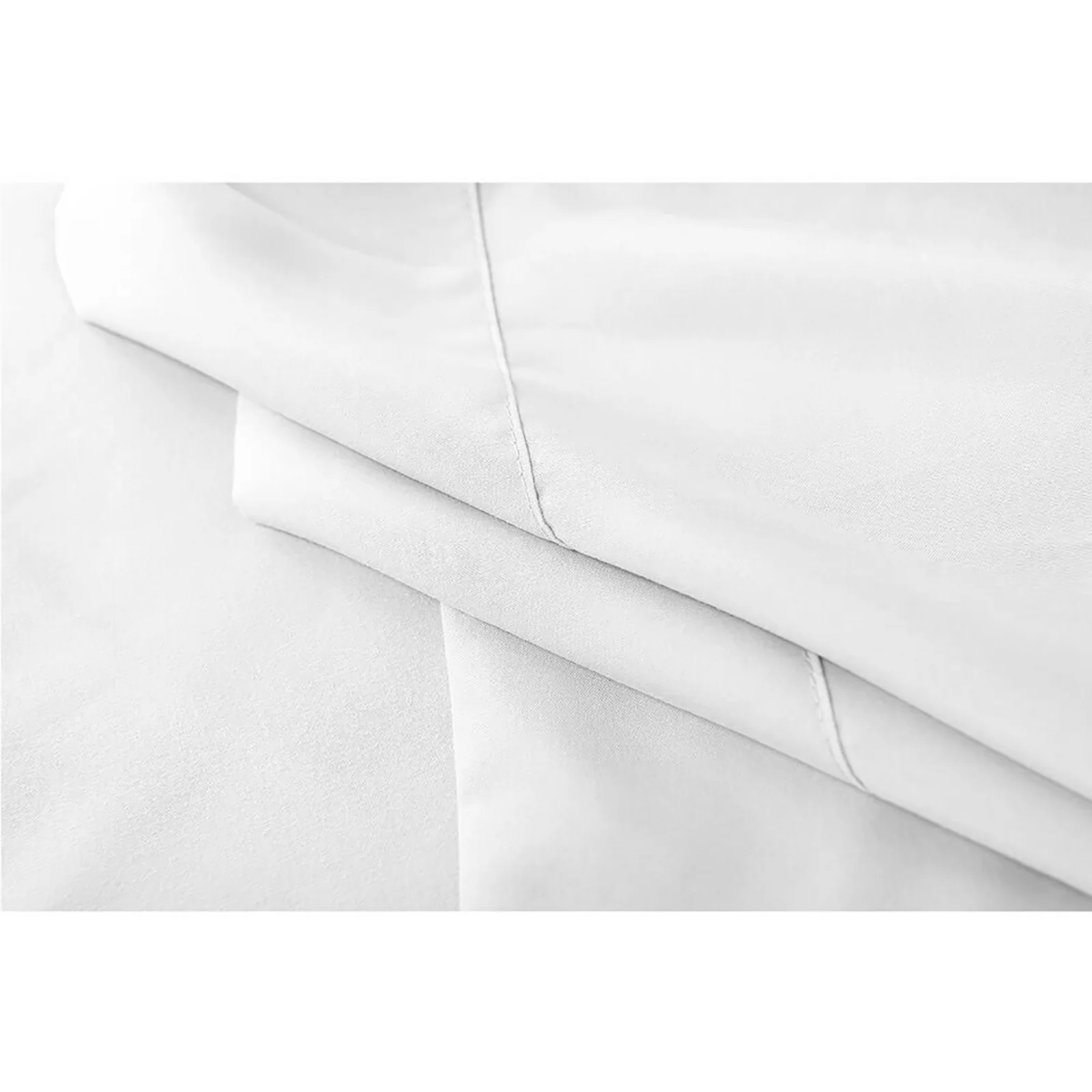Valeria King Single 1000TC Ultra Soft Bed Sheet Set in White - Image 5