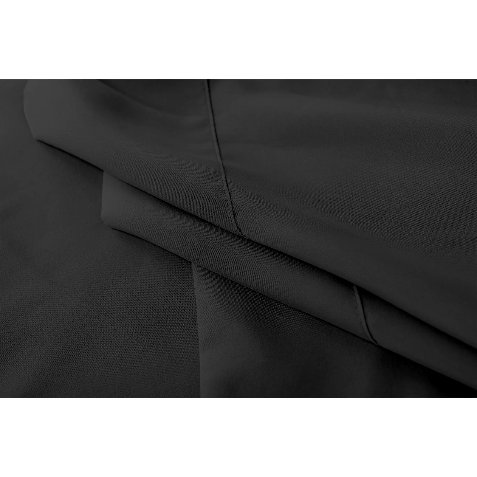 Valeria Queen 1000TC Ultra Soft Bed Sheet Set in Black - Image 4