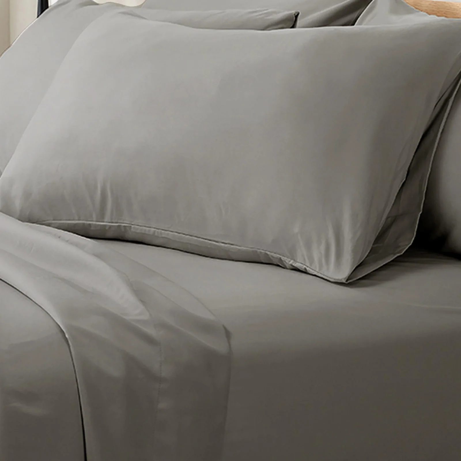 Valeria Queen 1000TC Ultra Soft Bed Sheet Set in Grey - Image 3