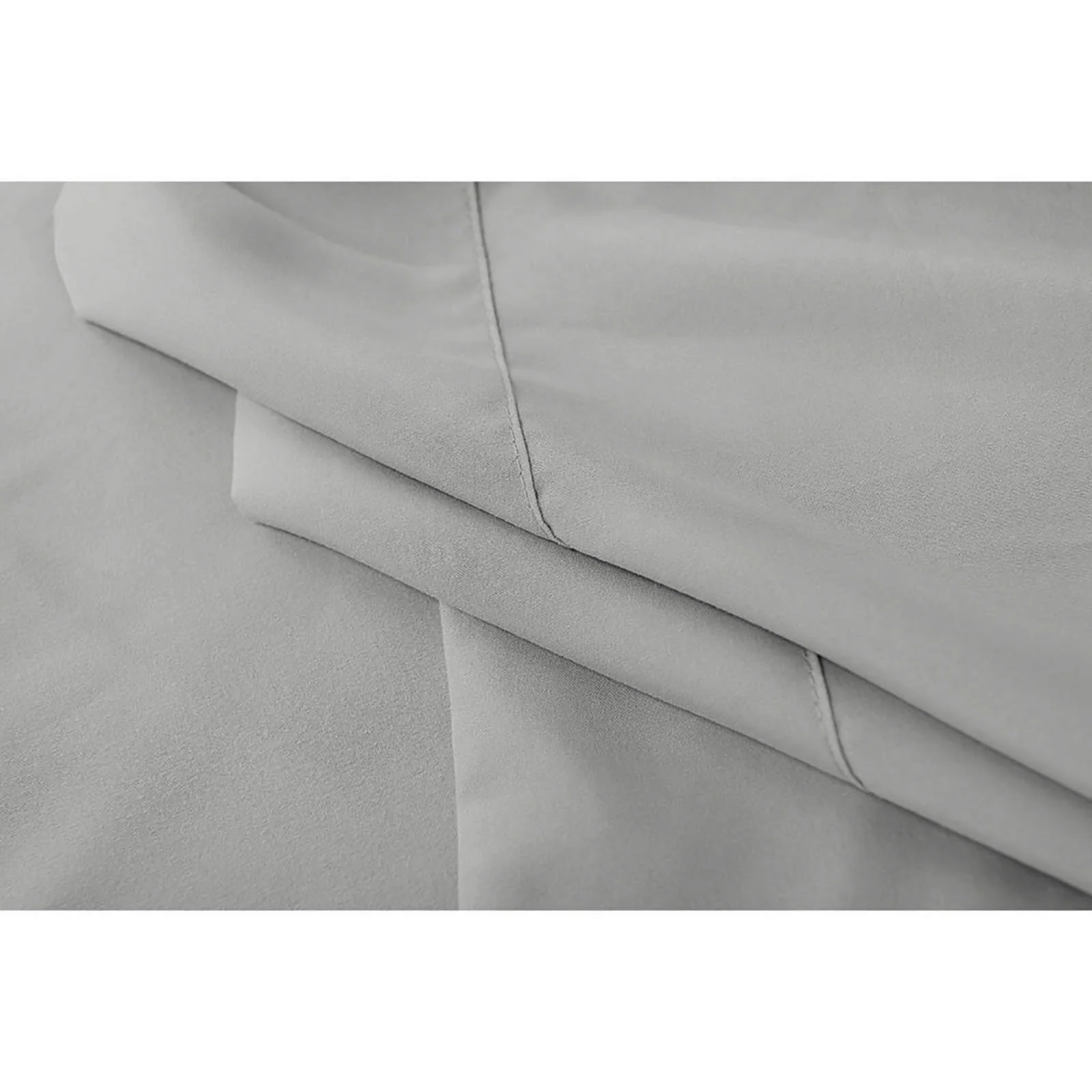 Valeria Queen 1000TC Ultra Soft Bed Sheet Set in Light Grey - Image 5