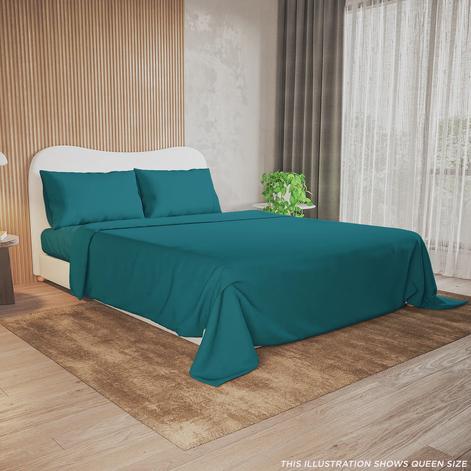 Valeria Single 1000TC Ultra Soft Bed Sheet Set in Moroccan Blue - Image 2