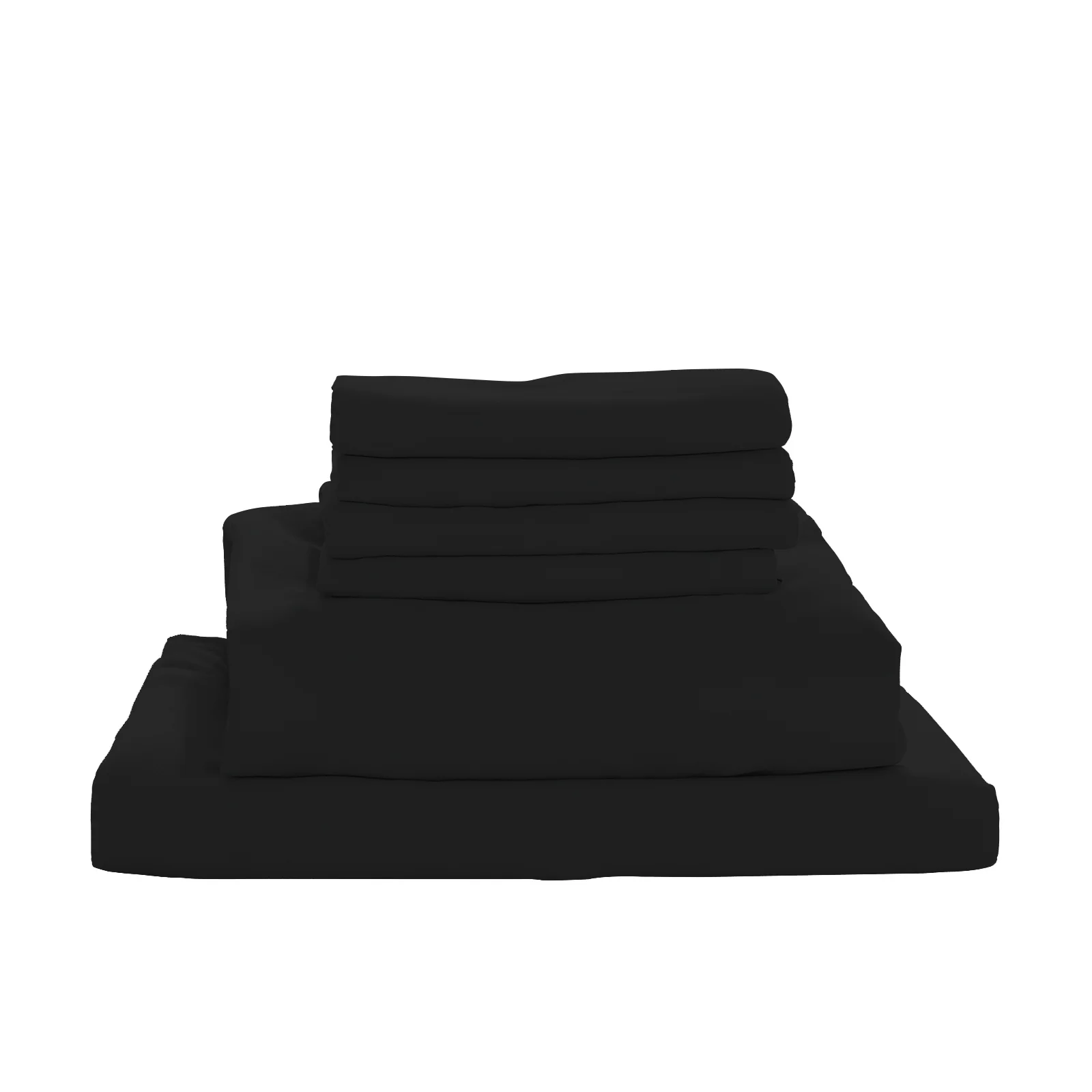 Valeria Super King 1000TC Ultra Soft Bed Sheet Set in Black