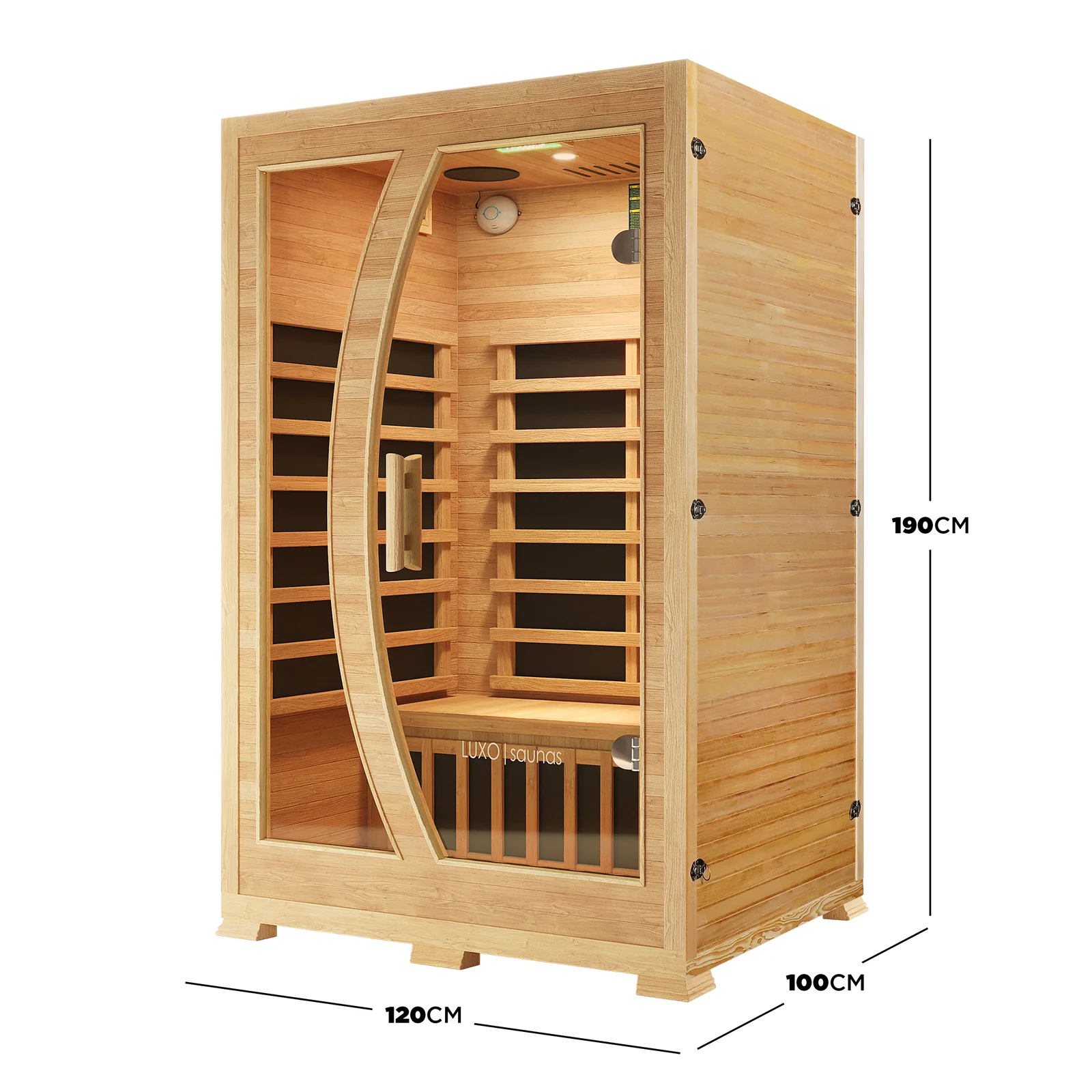 Valo 2 Person Carbon Fibre Indoor Home Sauna - Image 12
