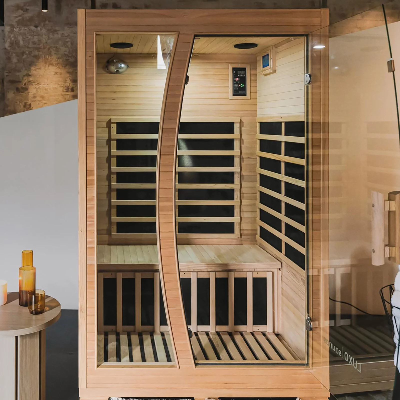 Valo 2 Person Carbon Fibre Indoor Home Sauna - Image 4
