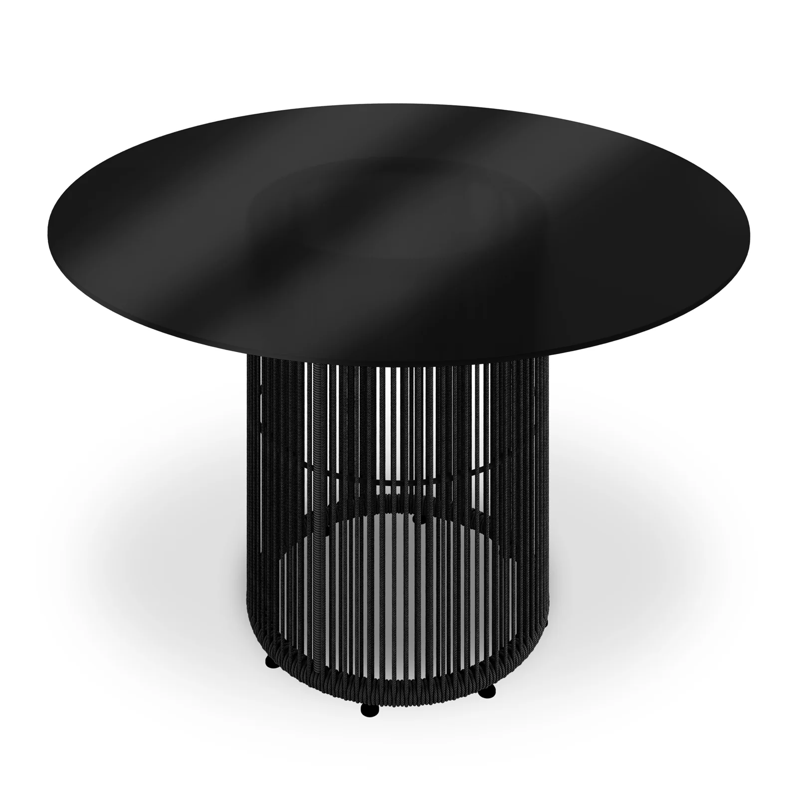 Vellora 4 Seater Wicker Outdoor Dining Set in Black - Image 10