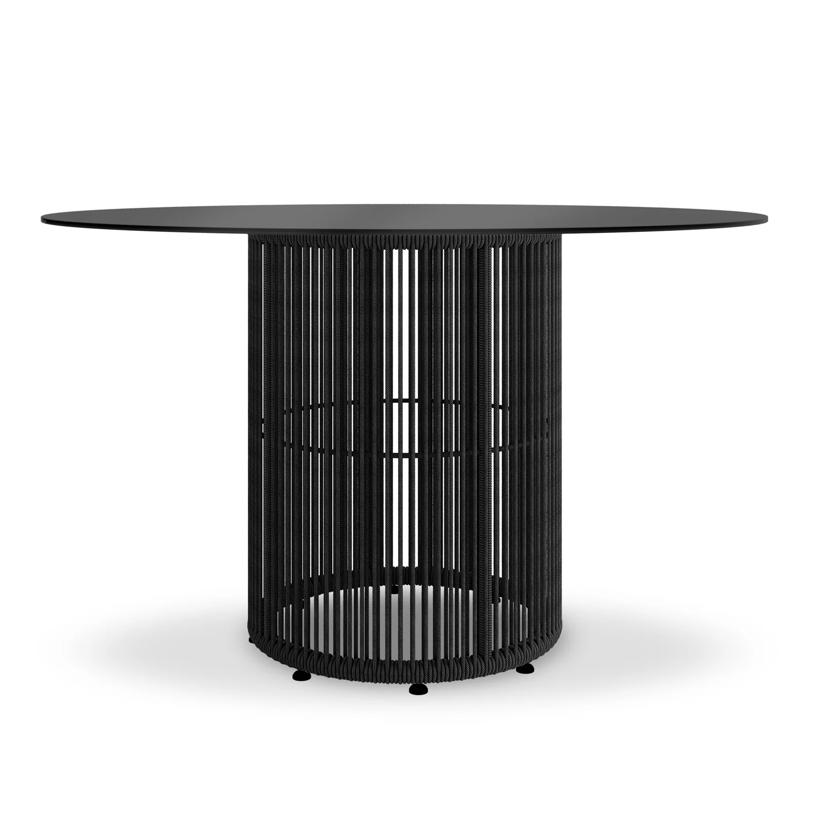 Vellora 4 Seater Wicker Outdoor Dining Set in Black - Image 11