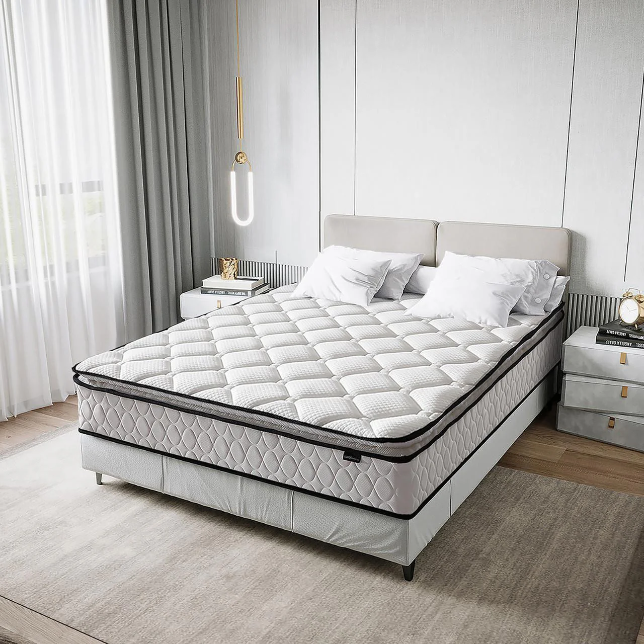 Venus Queen 23cm Pillow Top Pocket Spring Mattress in Firm - Image 3