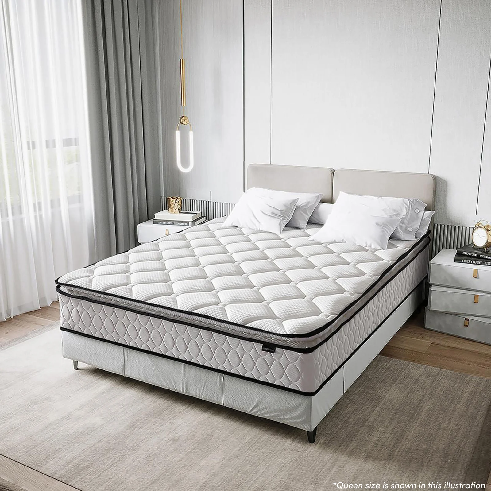 Venus Single 23cm Pillow Top Pocket Spring Mattress in Firm - Image 3