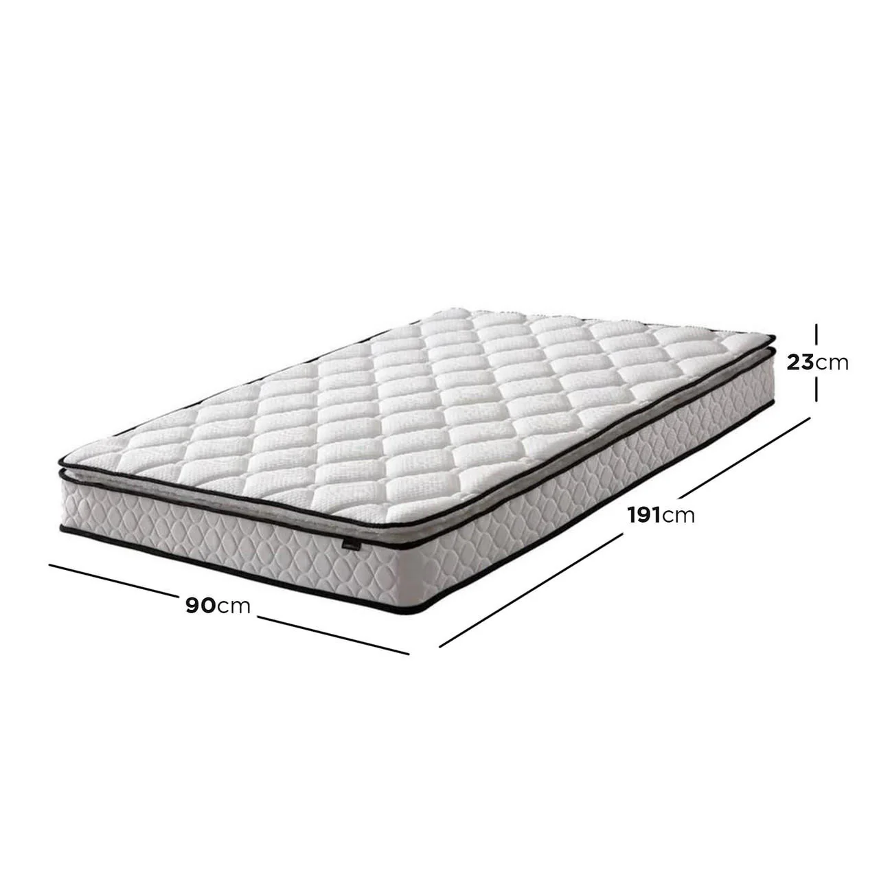 Venus Single 23cm Pillow Top Pocket Spring Mattress in Firm - Image 4
