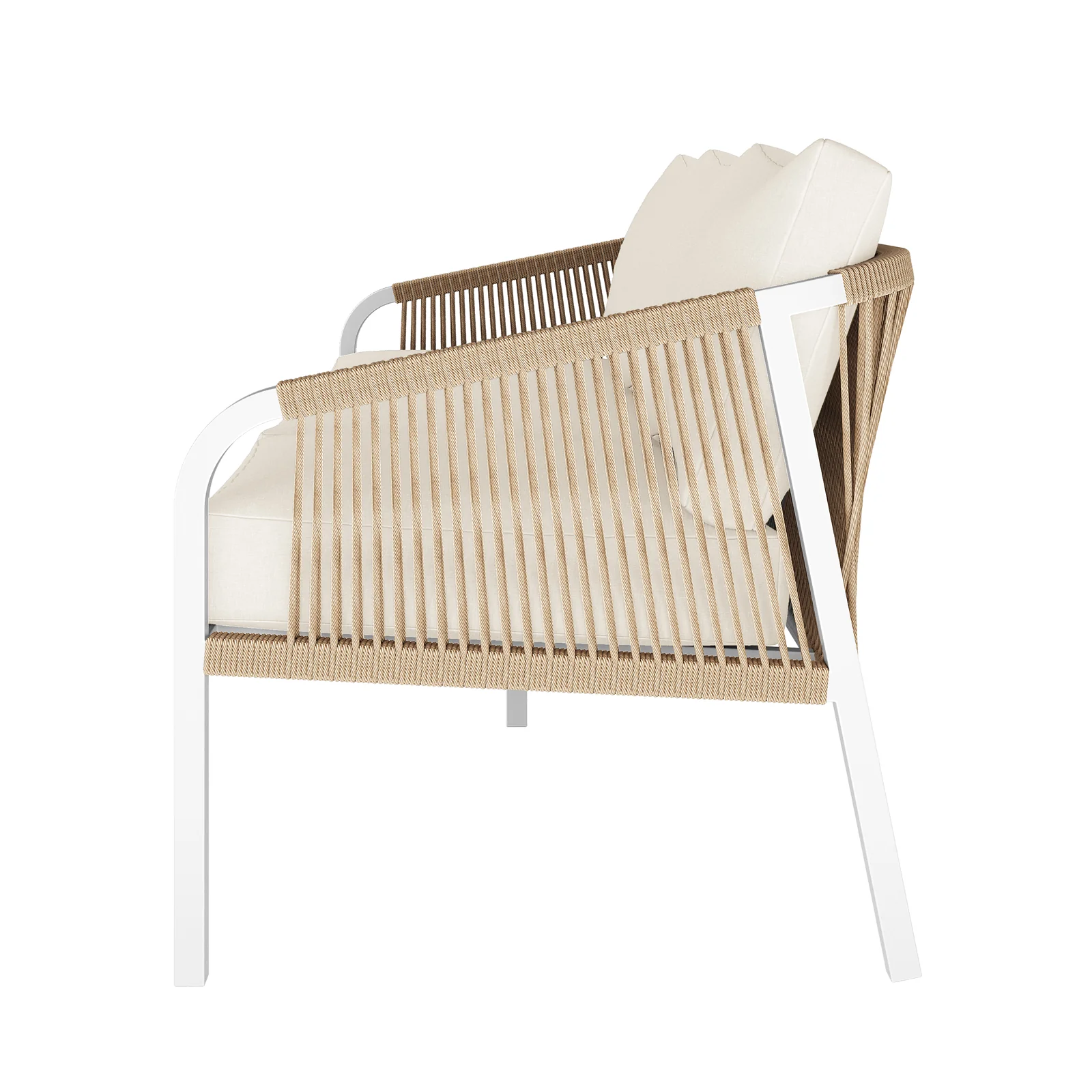 Vernon 5 Seater Aluminium Outdoor Sofa Set in Cream White - Image 13