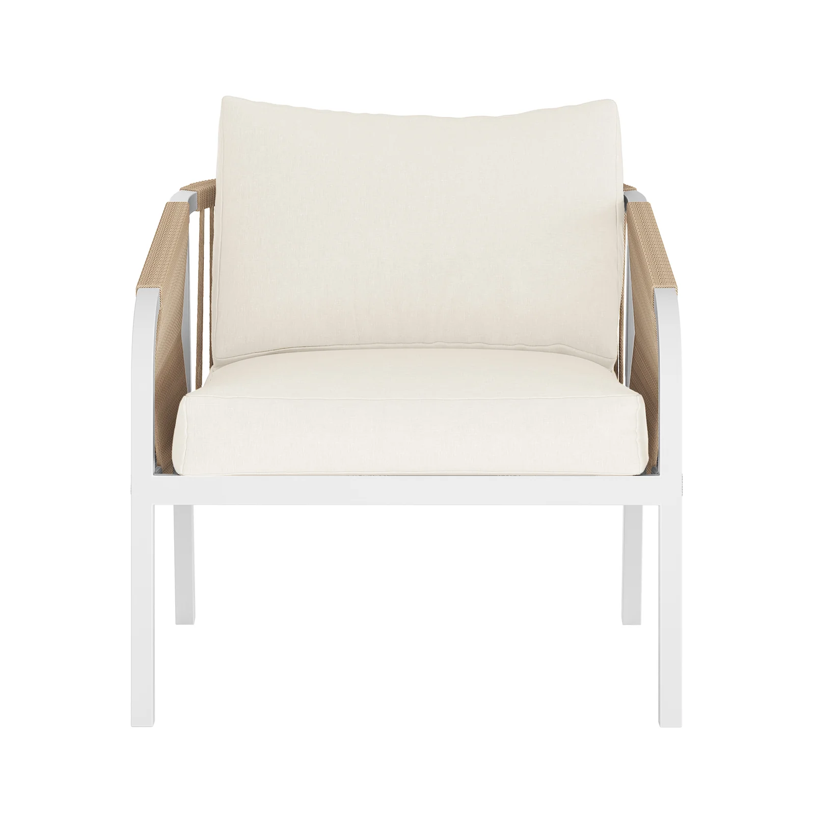 Vernon 5 Seater Aluminium Outdoor Sofa Set in Cream White - Image 14