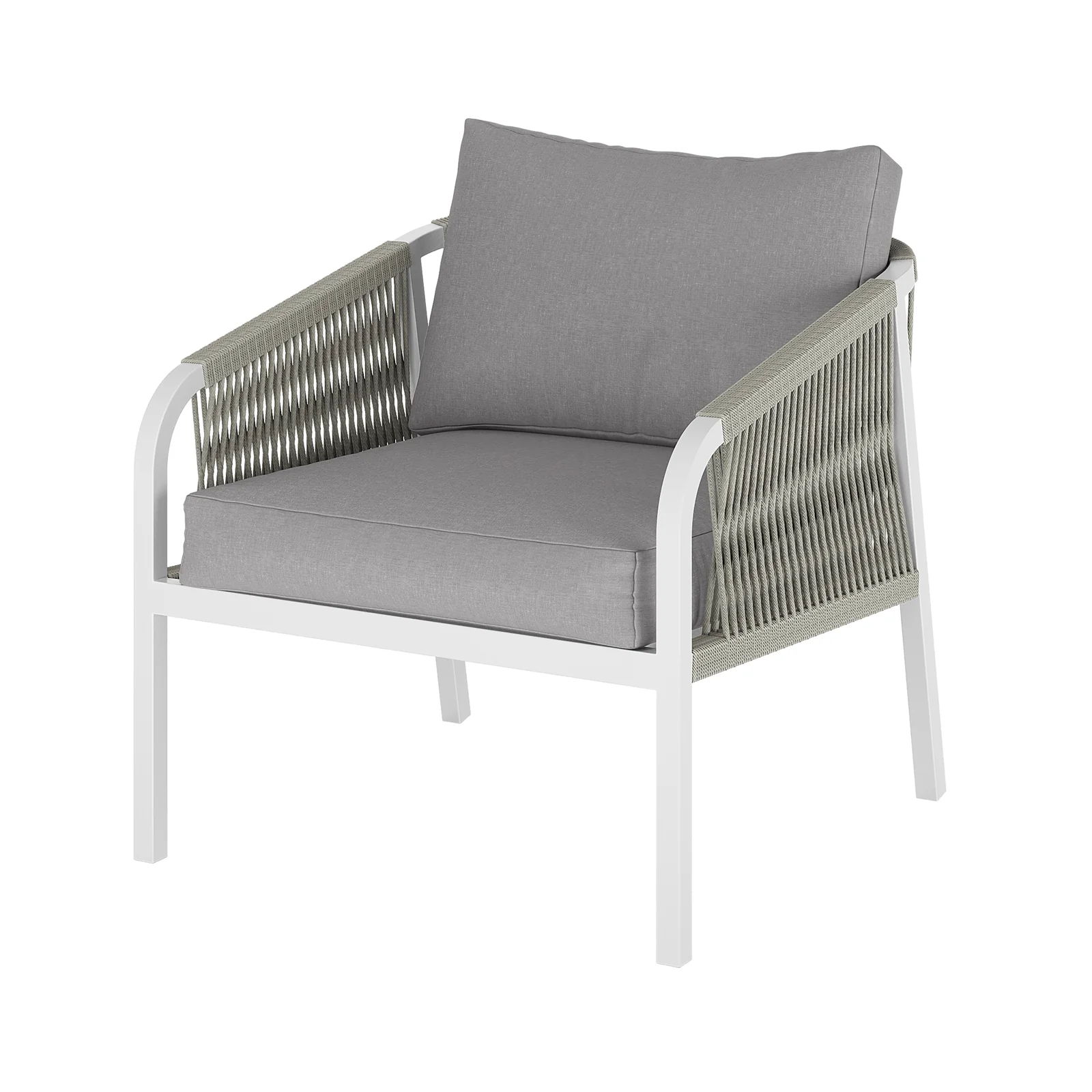 Vernon 5 Seater Aluminium Outdoor Sofa Set in Grey - Image 10