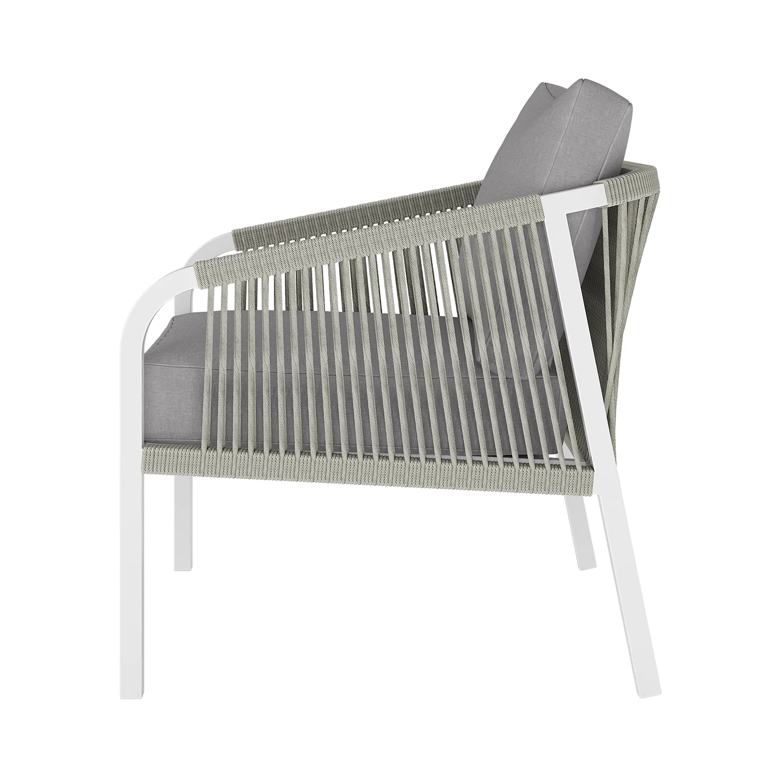 Vernon 5 Seater Aluminium Outdoor Sofa Set in Grey - Image 11