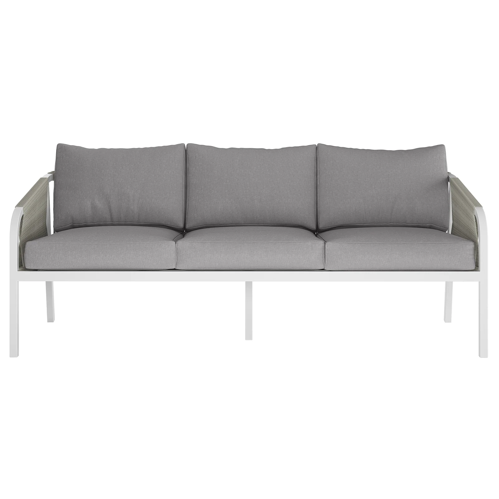 Vernon 5 Seater Aluminium Outdoor Sofa Set in Grey - Image 6