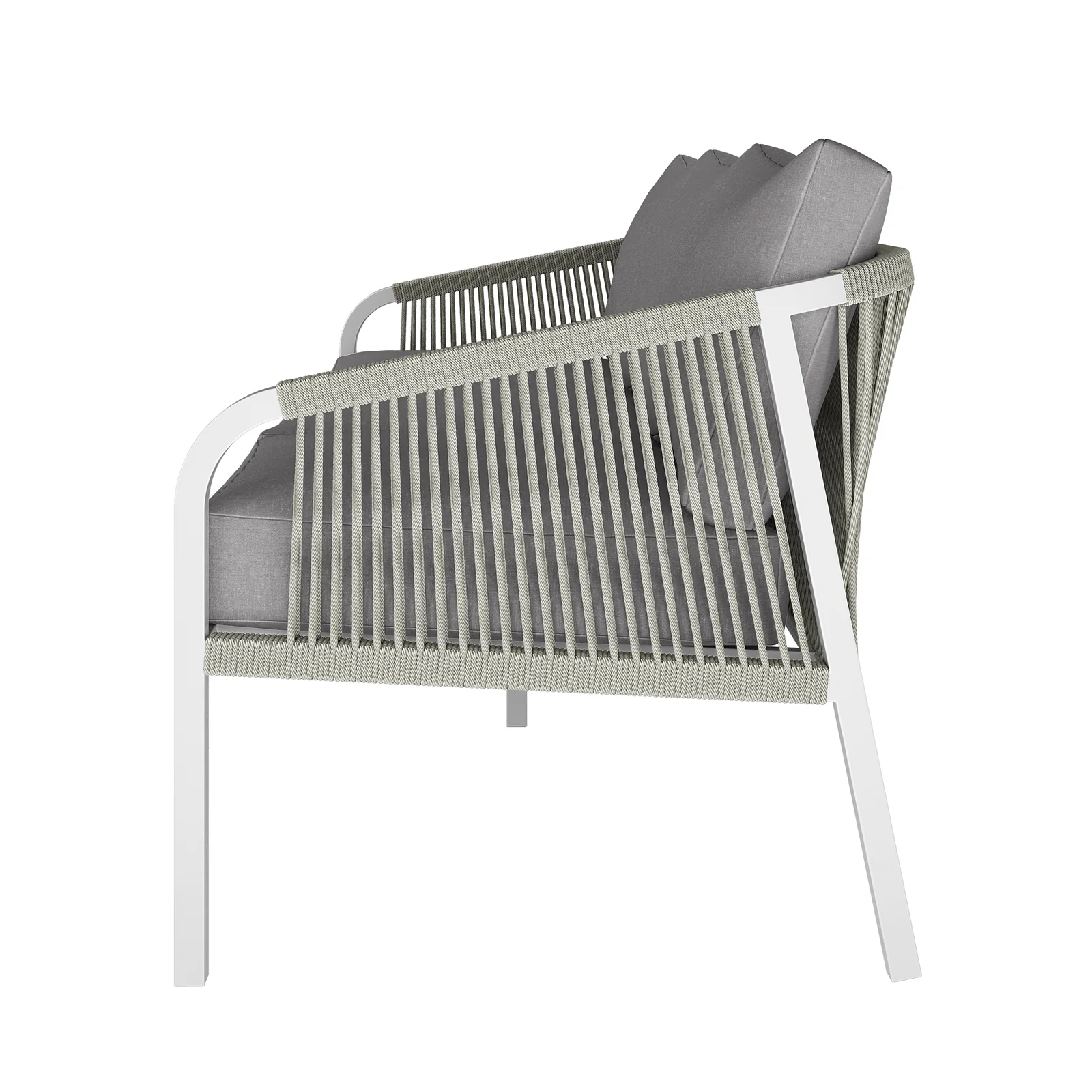 Vernon 5 Seater Aluminium Outdoor Sofa Set in Grey - Image 8