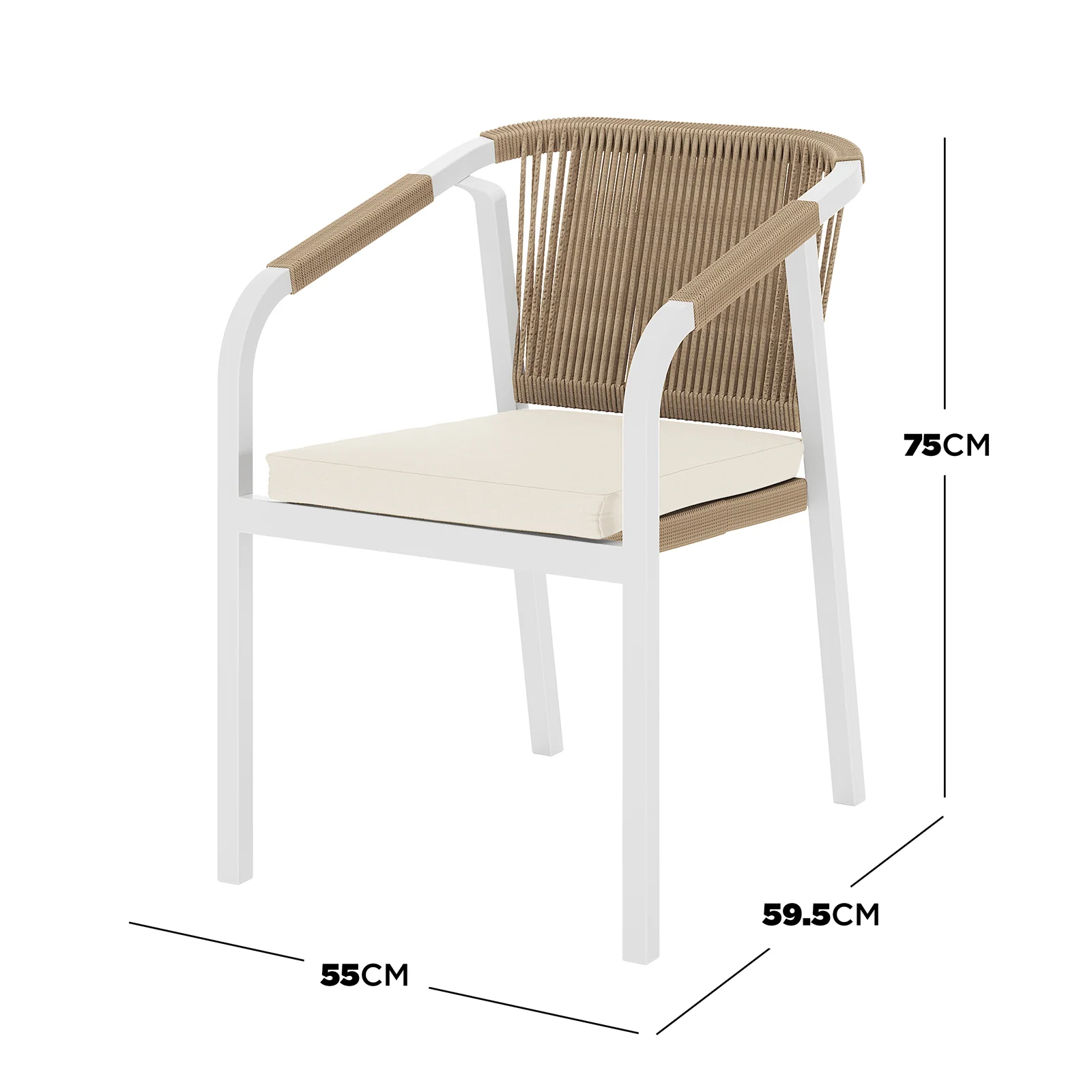 Vernon 6 Seater Wicker Outdoor Dining Set in Natural - Image 8