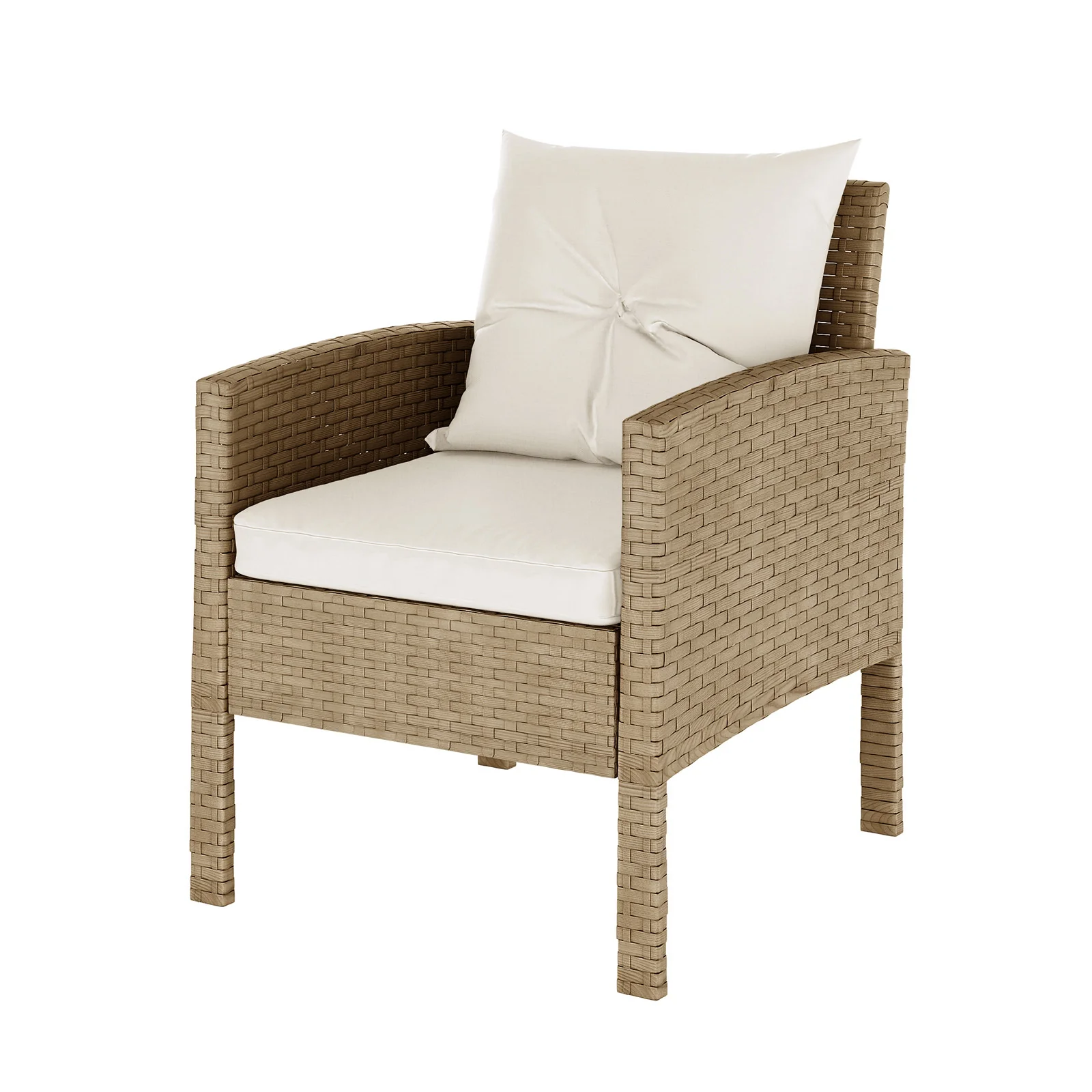Vero 7 Seater Wicker Outdoor Dining Sofa Set in Natural - Image 10