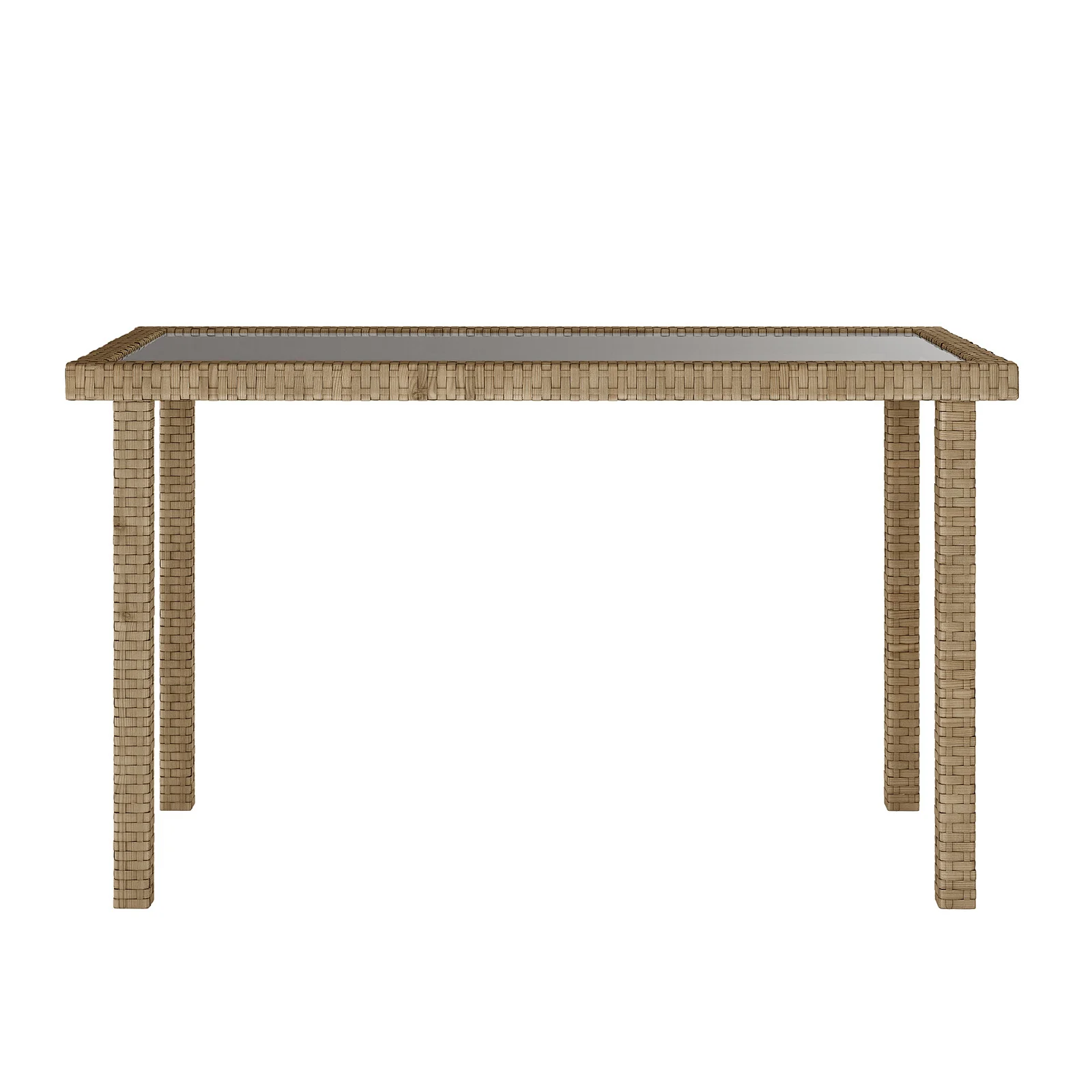 Vero 7 Seater Wicker Outdoor Dining Sofa Set in Natural - Image 13