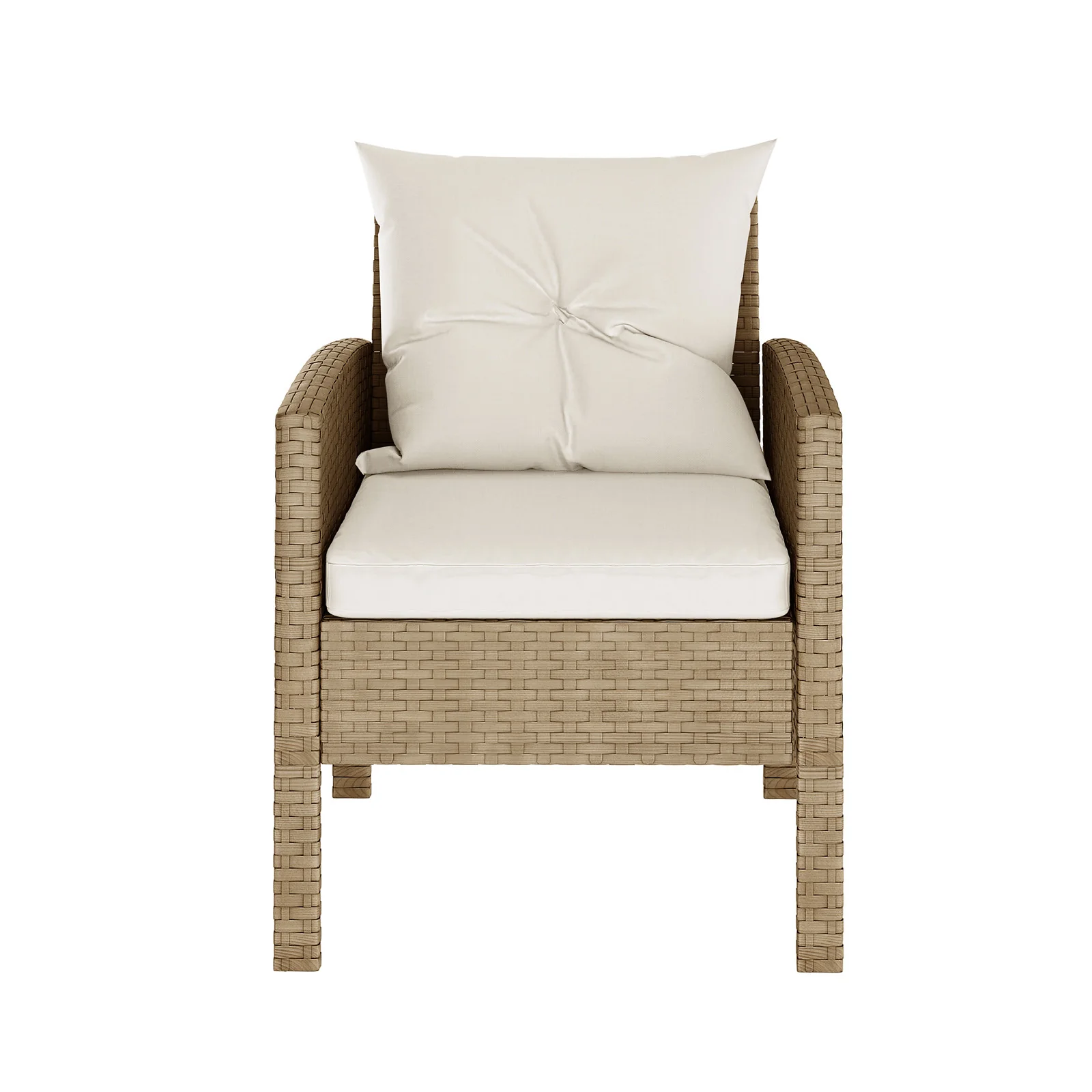 Vero 7 Seater Wicker Outdoor Dining Sofa Set in Natural - Image 9