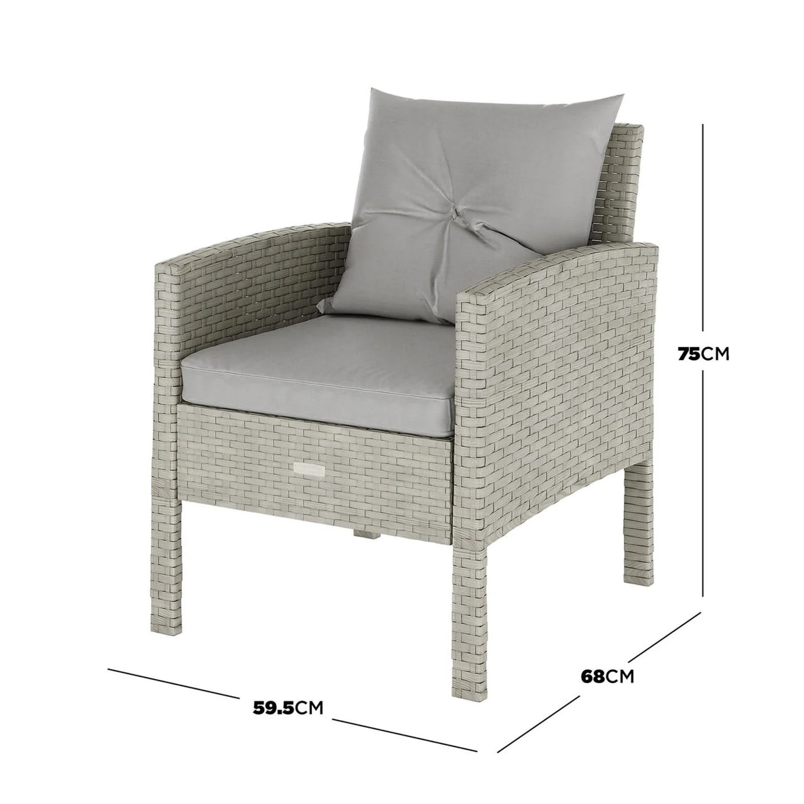 Vero 7 Seater Wicker Outdoor Dining Sofa Set in Warm Grey - Image 4