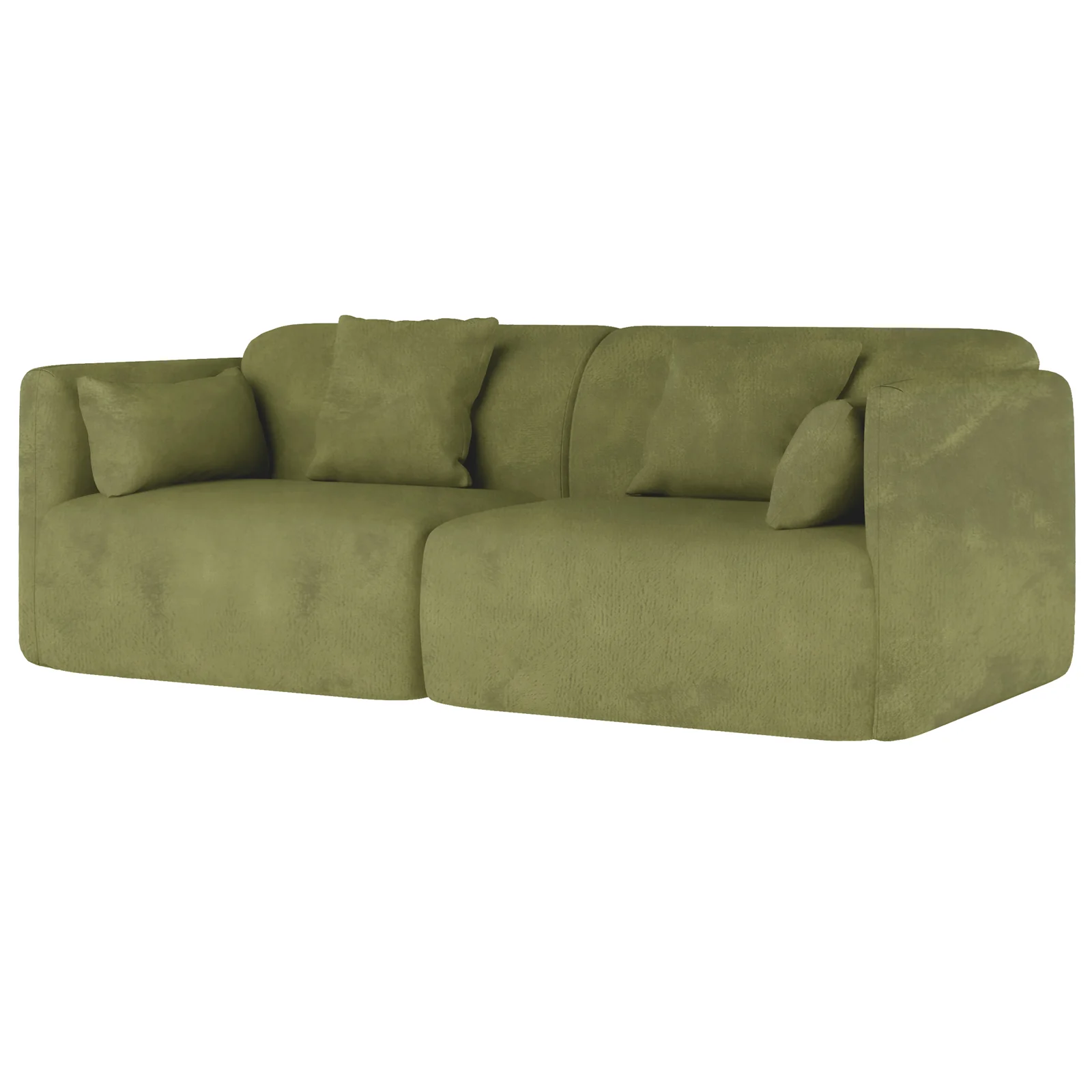 Vestalia 3 Seater Velvet Sofa in Olive Green