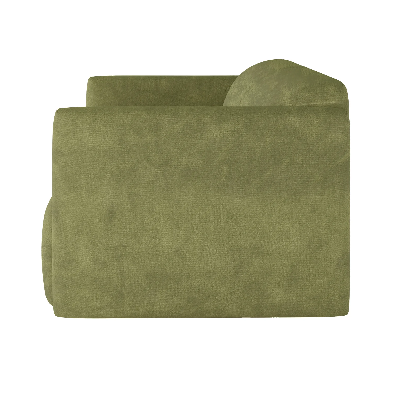 Vestalia 3 Seater Velvet Sofa in Olive Green - Image 6