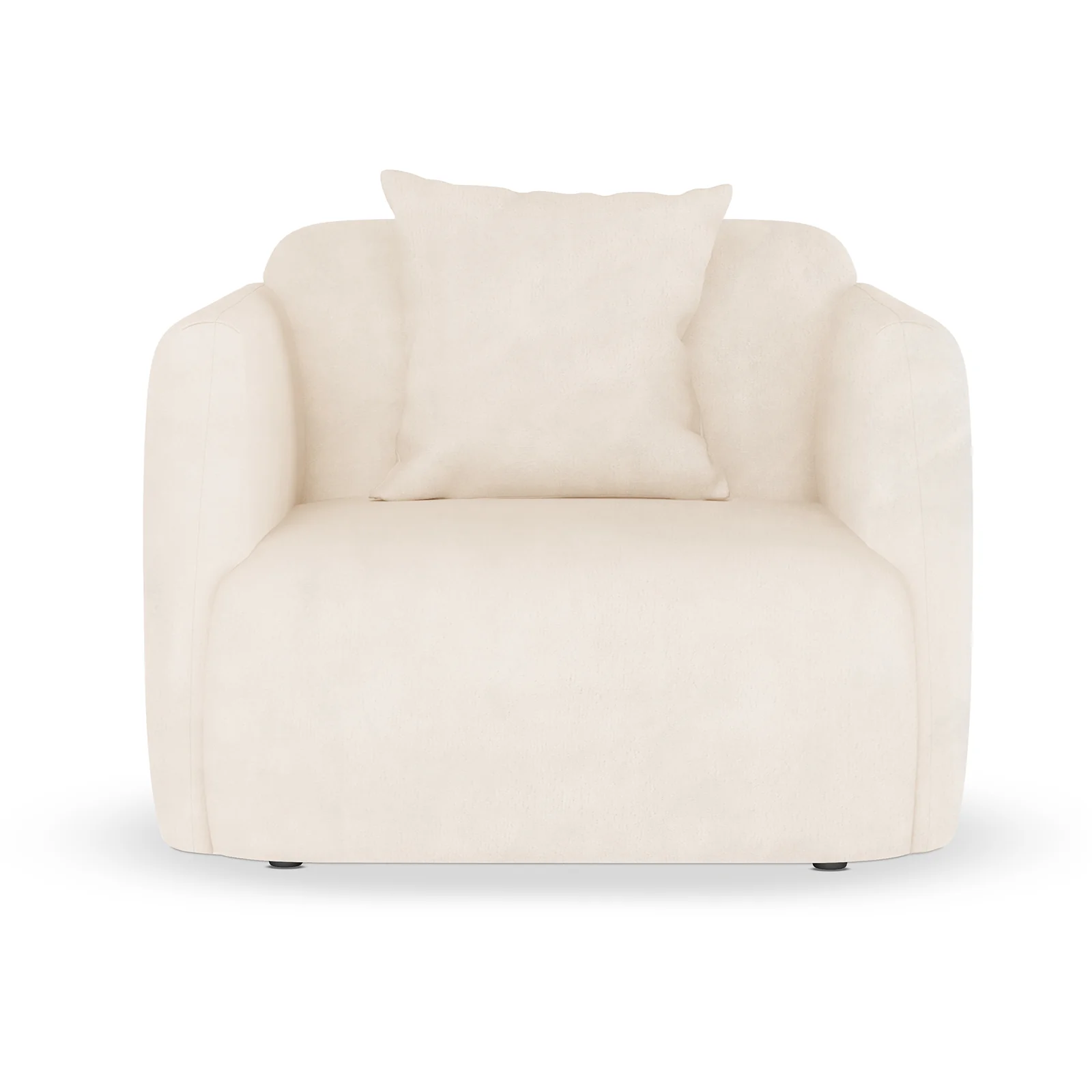 Vestalia 4 Seater Velvet Sofa Set in Cream White - Image 11