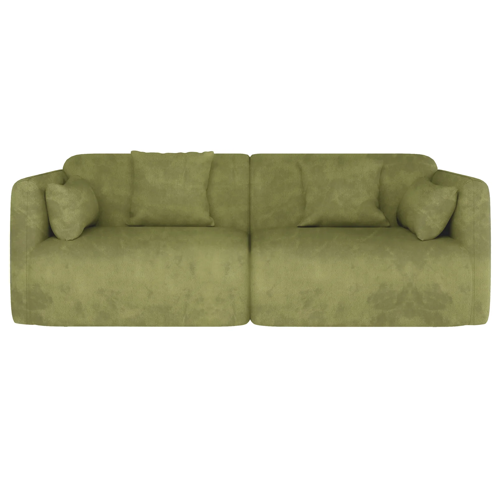 Vestalia 4 Seater Velvet Sofa Set in Olive Green - Image 6