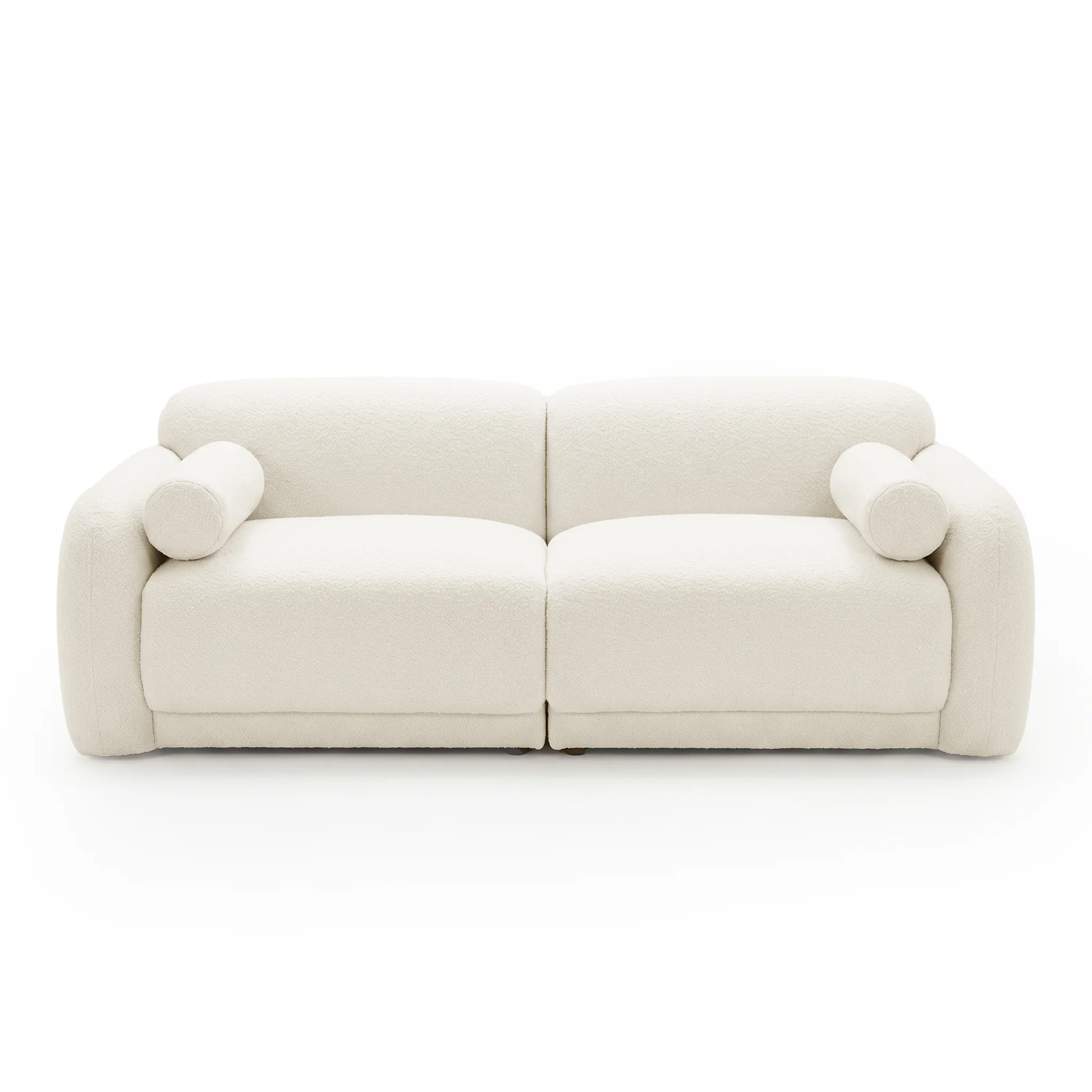 Vornell 3 Seater Performance Boucle Modular Sofa in Cream White - Image 4