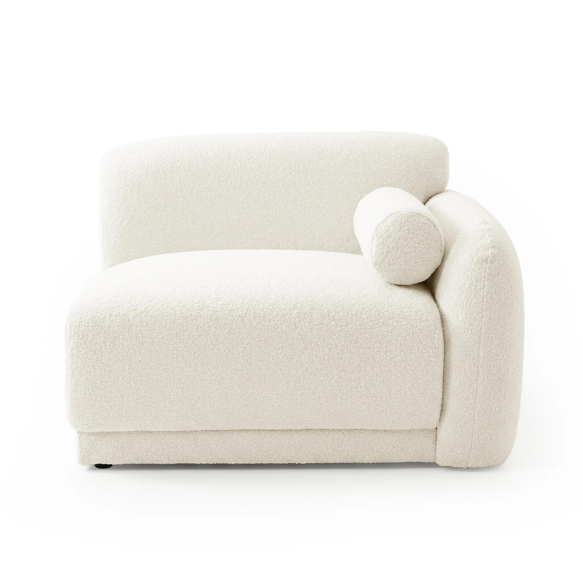 Vornell 3 Seater Performance Boucle Modular Sofa in Cream White - Image 5