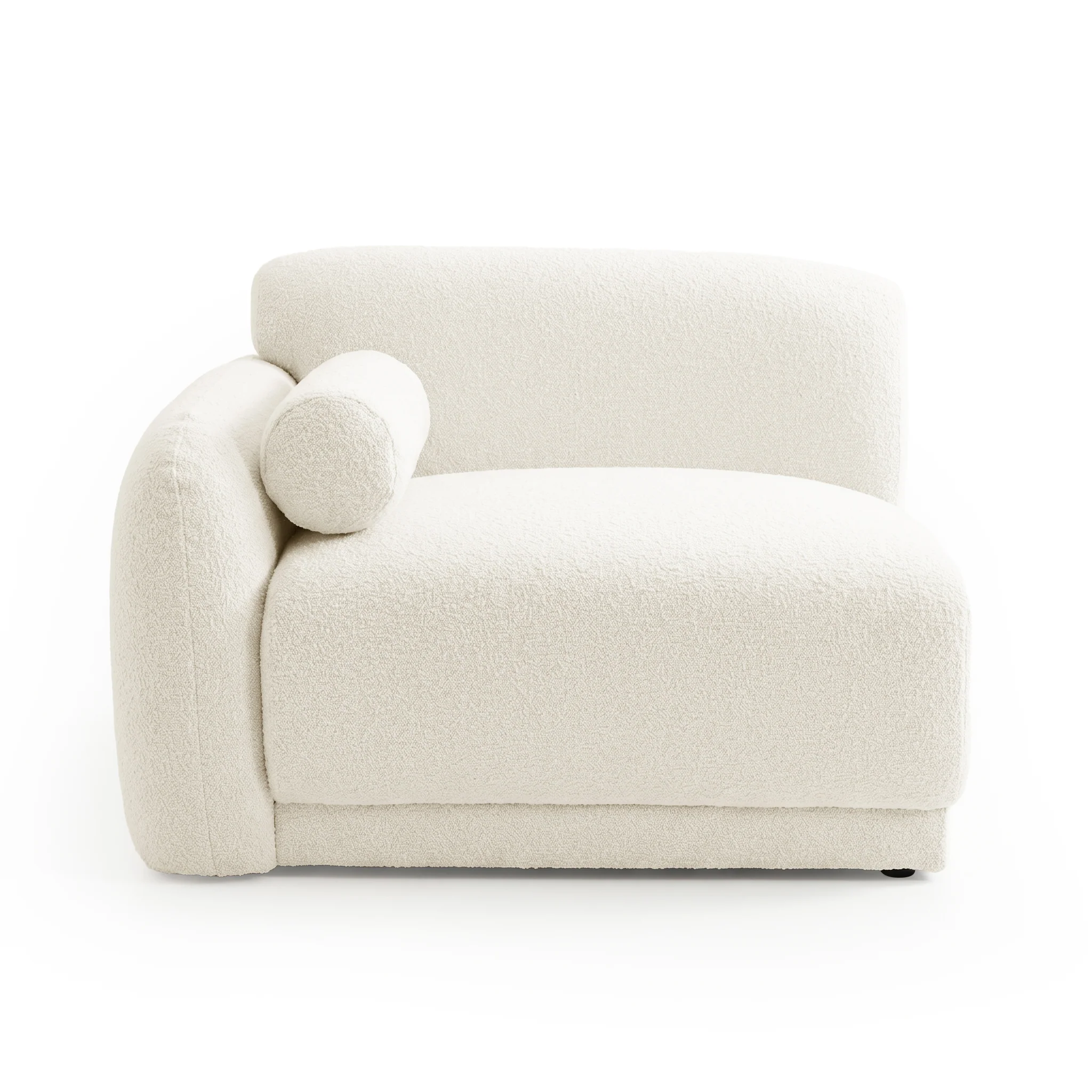 Vornell 3 Seater Performance Boucle Modular Sofa in Cream White - Image 6