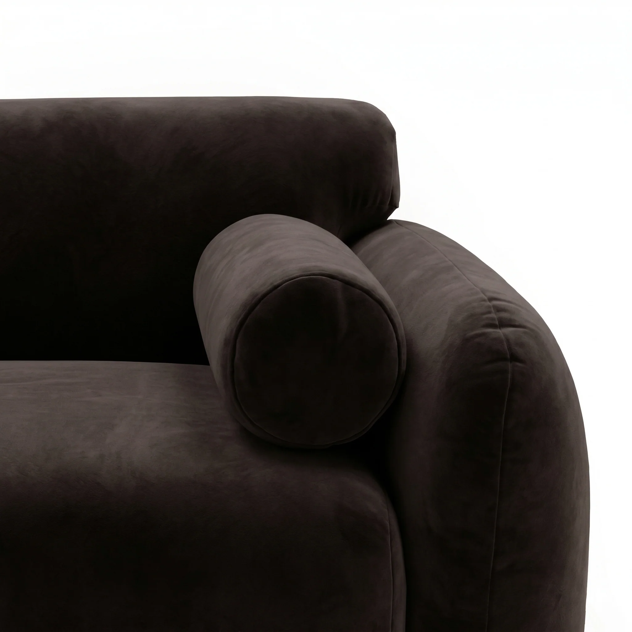 Vornell 3 Seater Performance Velvet Modular Sofa in Deep Mocha Brown - Image 7