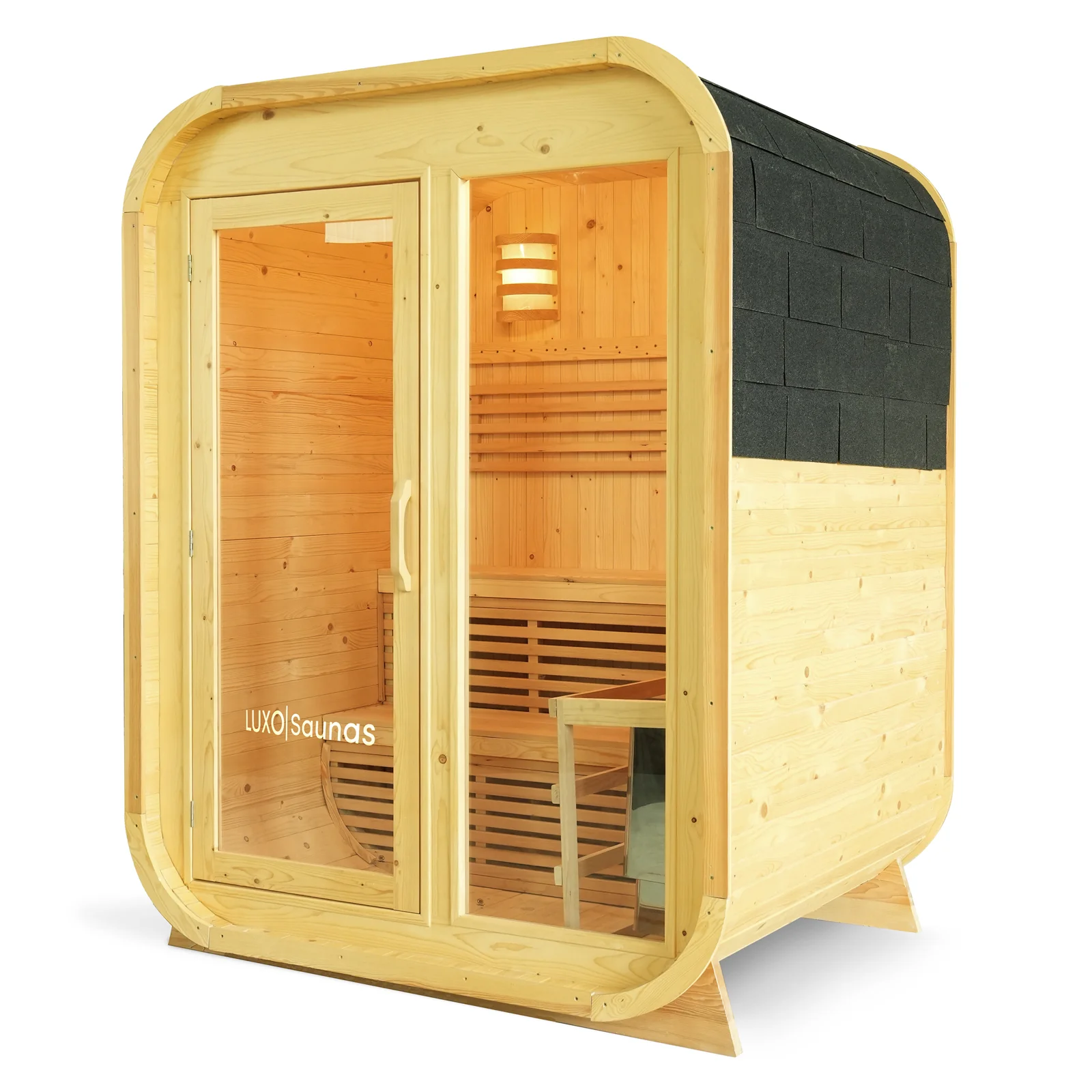 Waru 3 Person Traditional Finnish Outdoor Sauna in Natural - Image 8