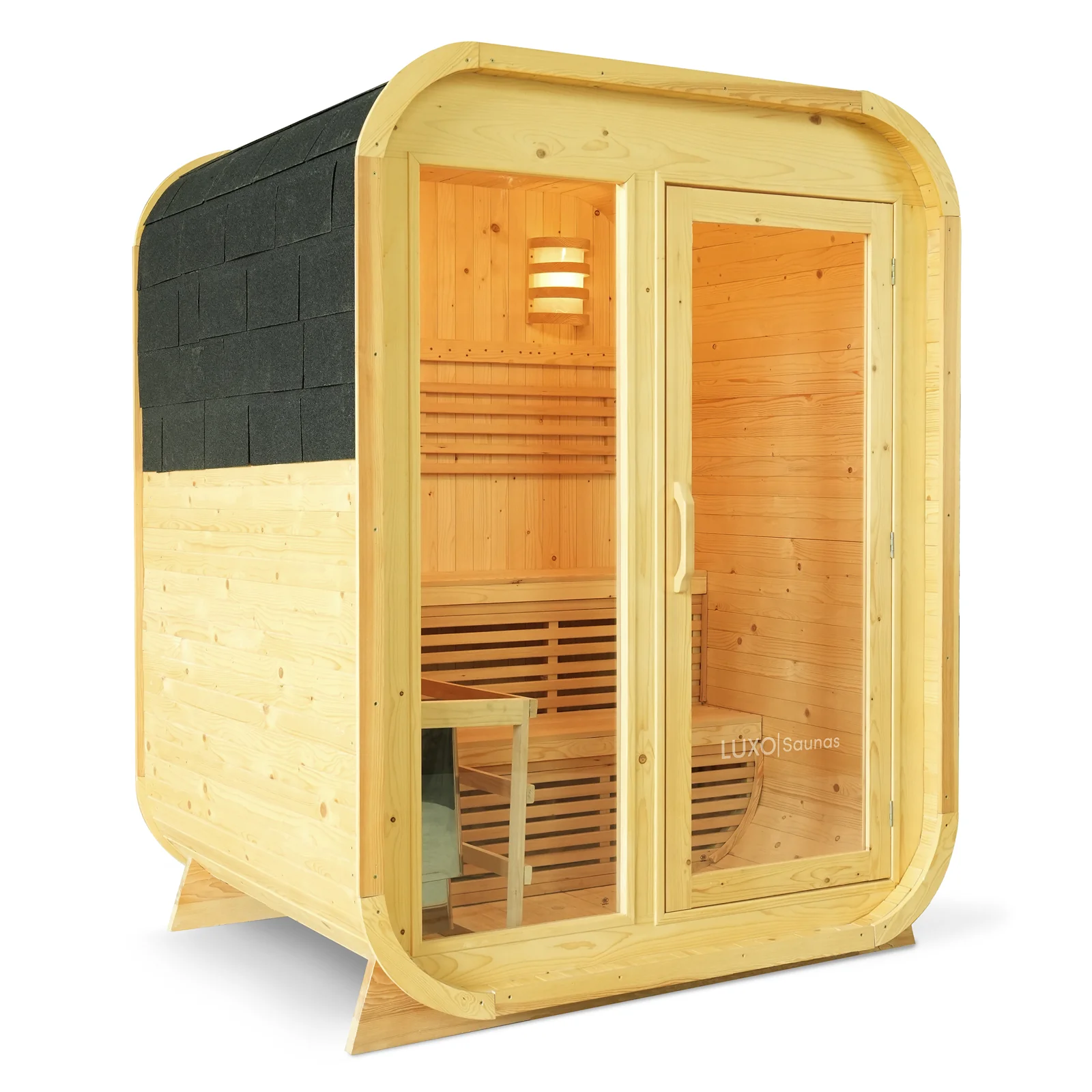 Waru 3 Person Traditional Finnish Outdoor Sauna in Natural - Image 9