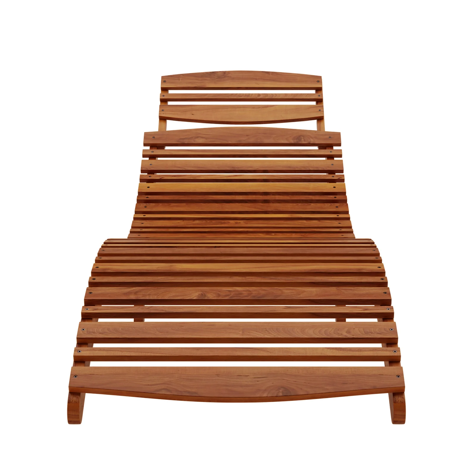Wave Hardwood Acacia Foldable Outdoor Sun Lounger in Natural - Image 6