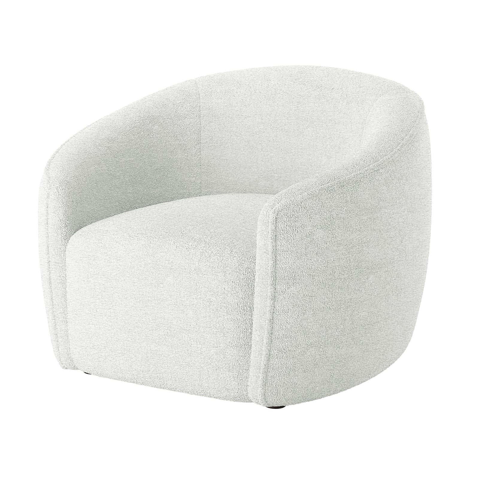 Yara Boucle Accent Chair in Cream White - Image 4