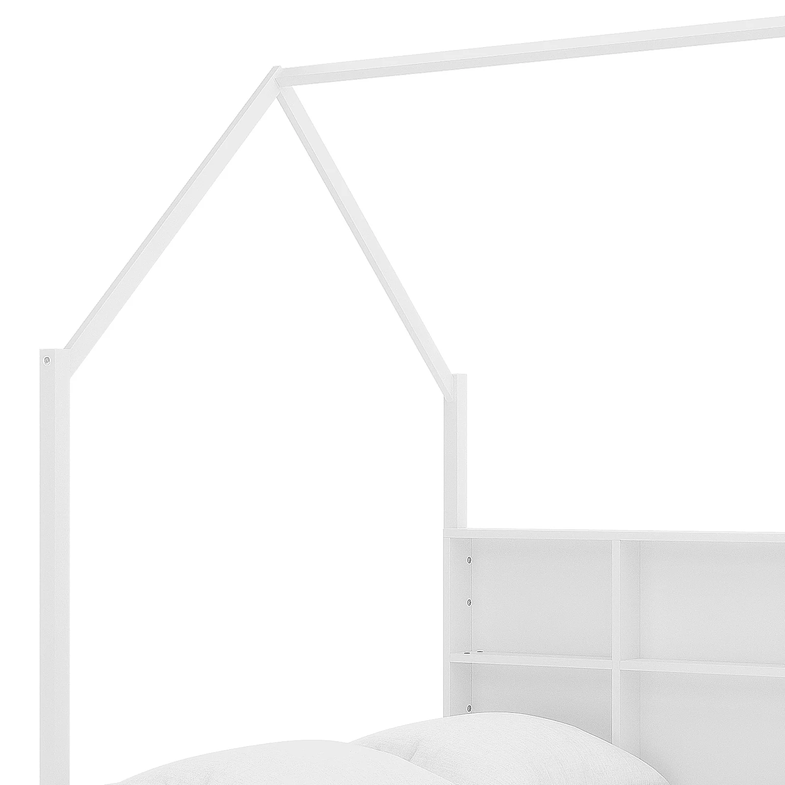 Yileen Kids Double Pine Storage Bed with Drawers in White - Image 7