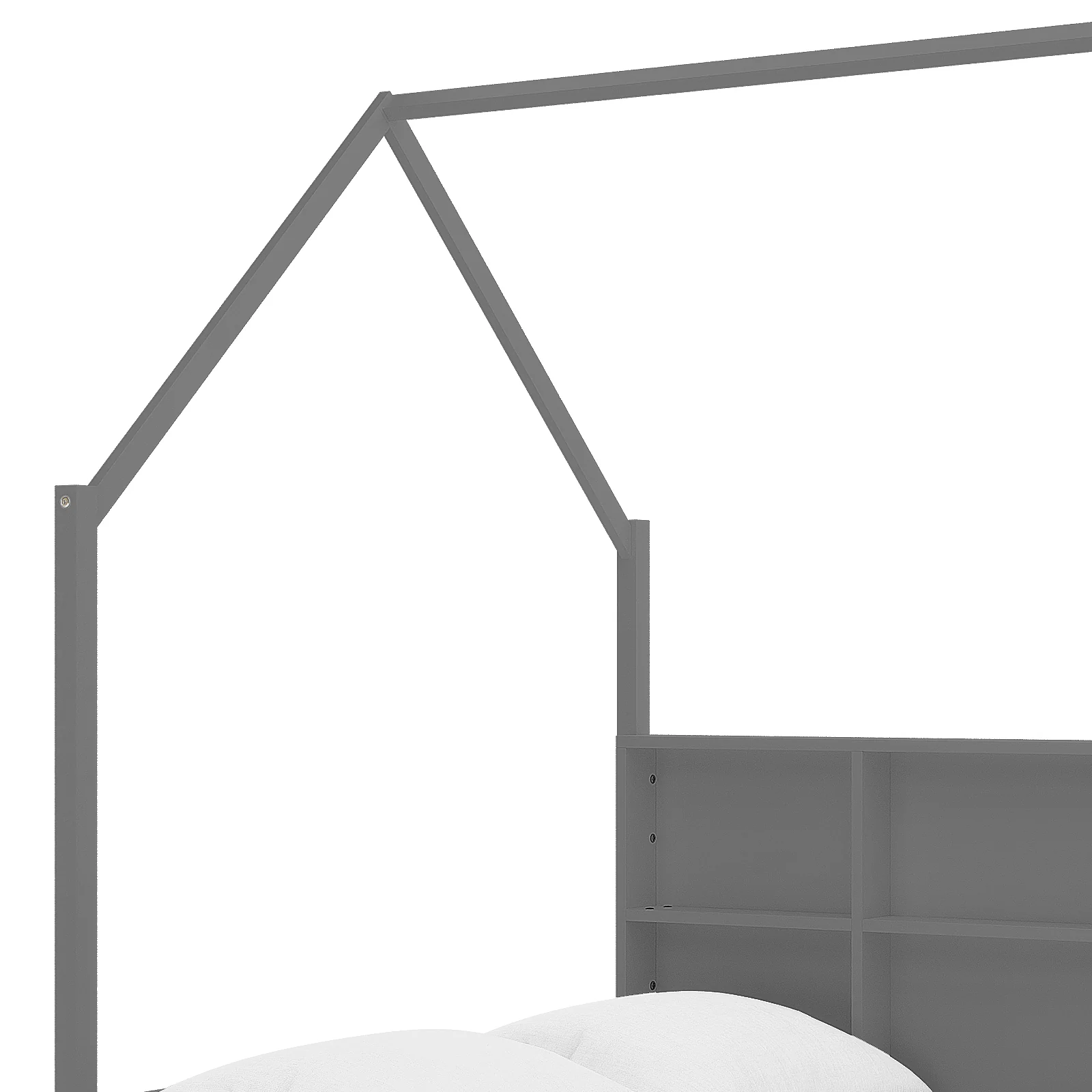 Yileen Kids Double Pine Storage Bed with Drawers in Grey - Image 7