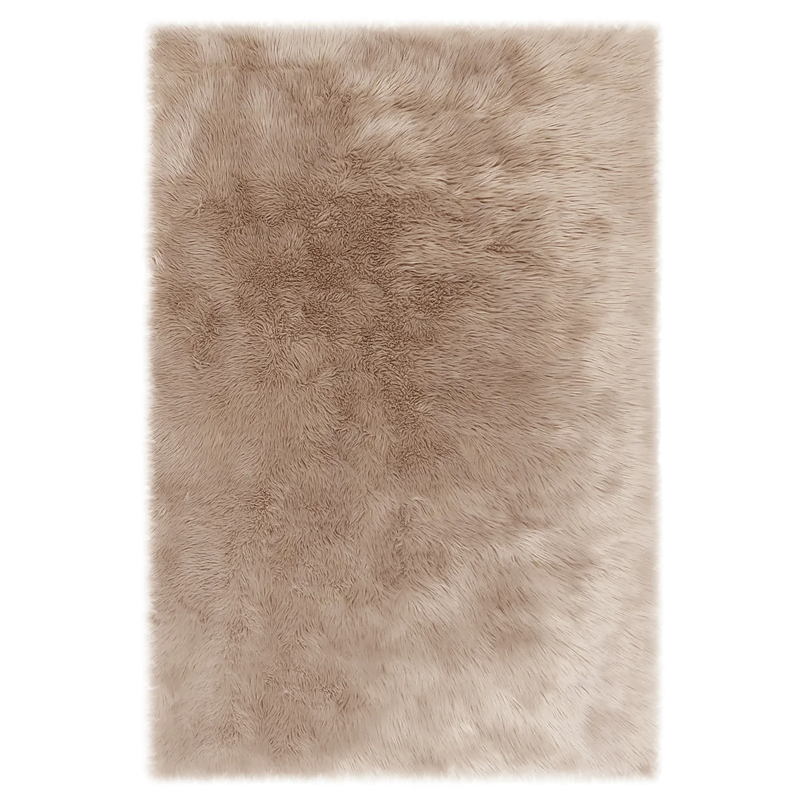 Zubuin 120x180cm Shaggy Plush Rectangular Rug in Beige