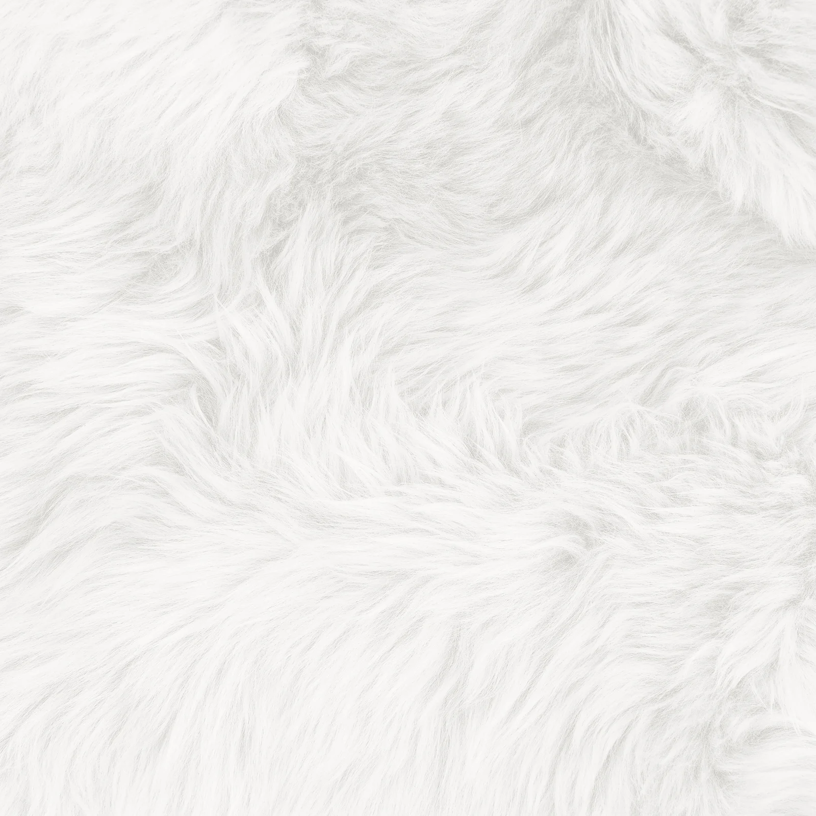 Zubuin 90x150cm Shaggy Plush Rectangular Rug in White - Image 4